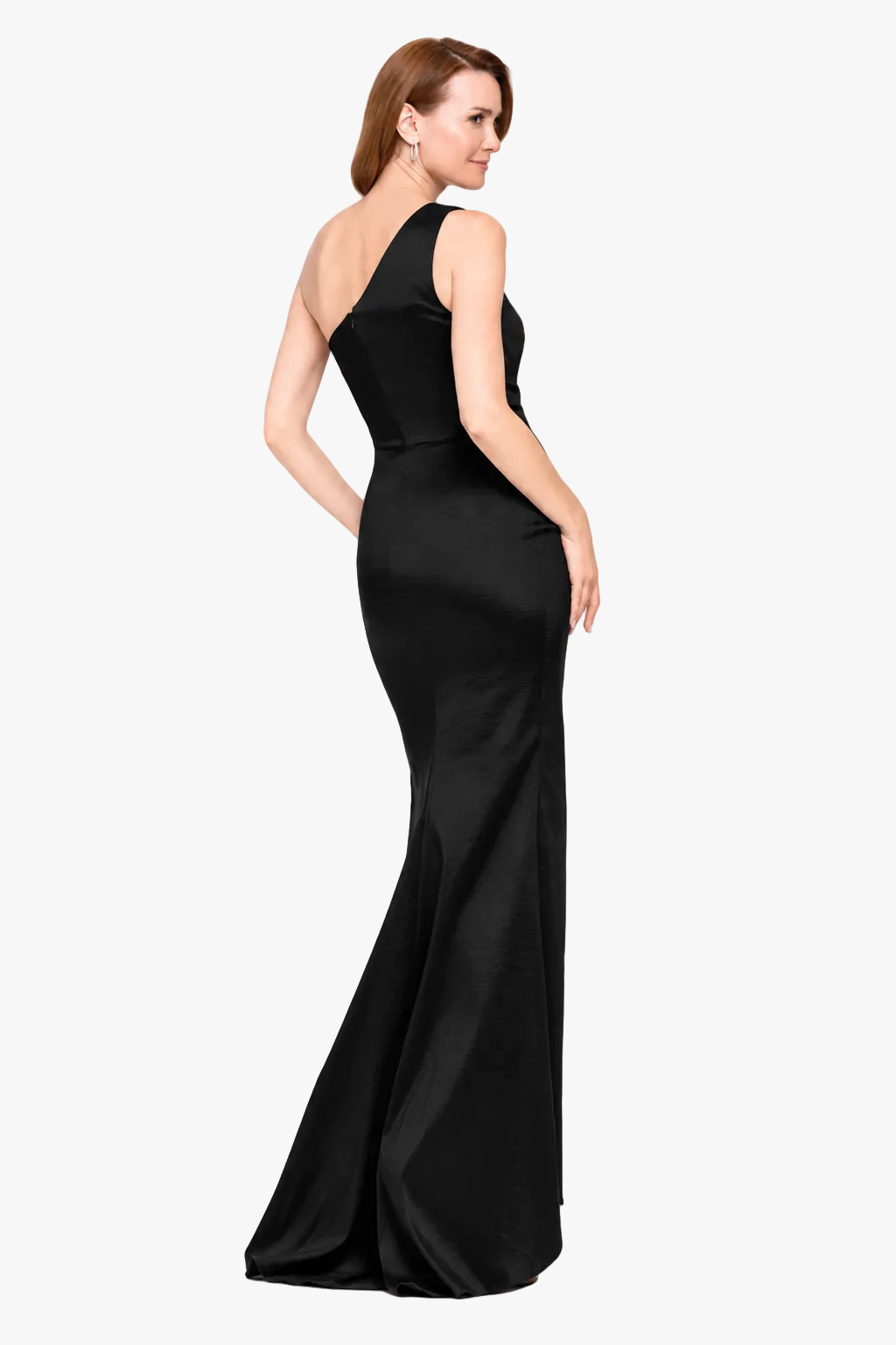 "Evangeline" Taffeta One Shoulder Dress