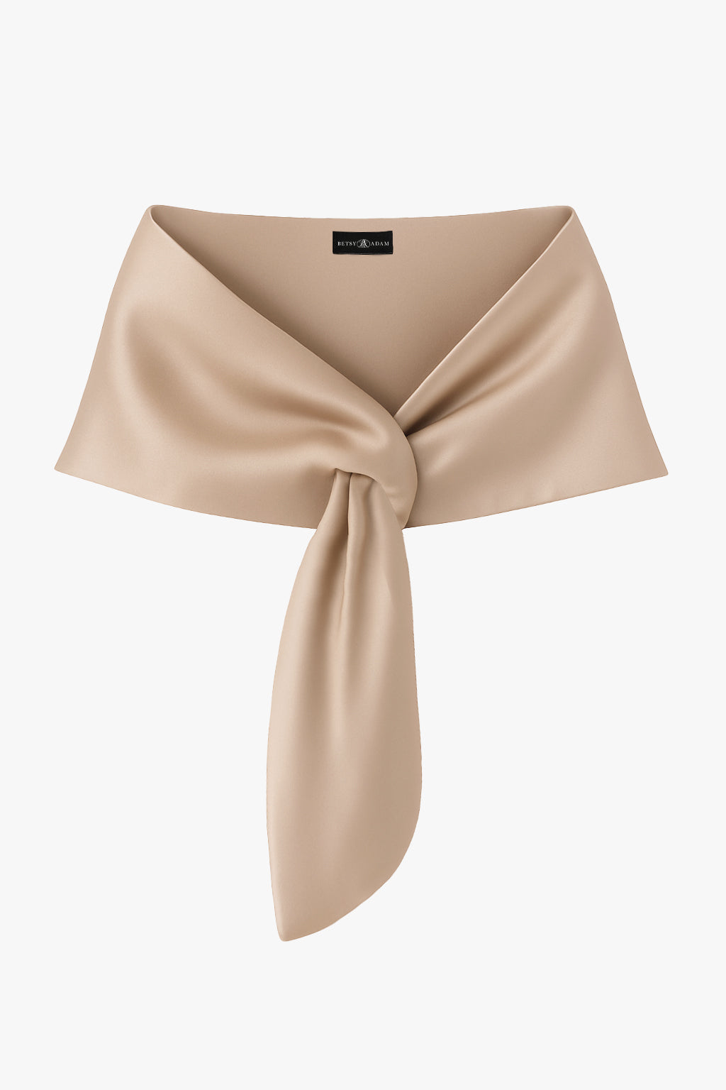 Trixie Satin Pull Through Shawl Wrap Mocha / One Size