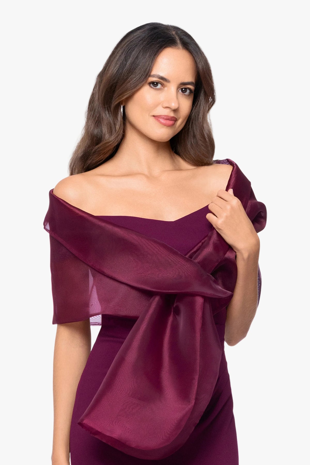 "Joan" Pull Through Organza Shawl Wrap
