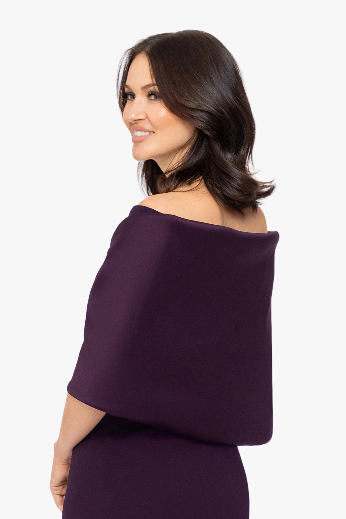 "Thalia" Stretch Mikado Shawl Wrap