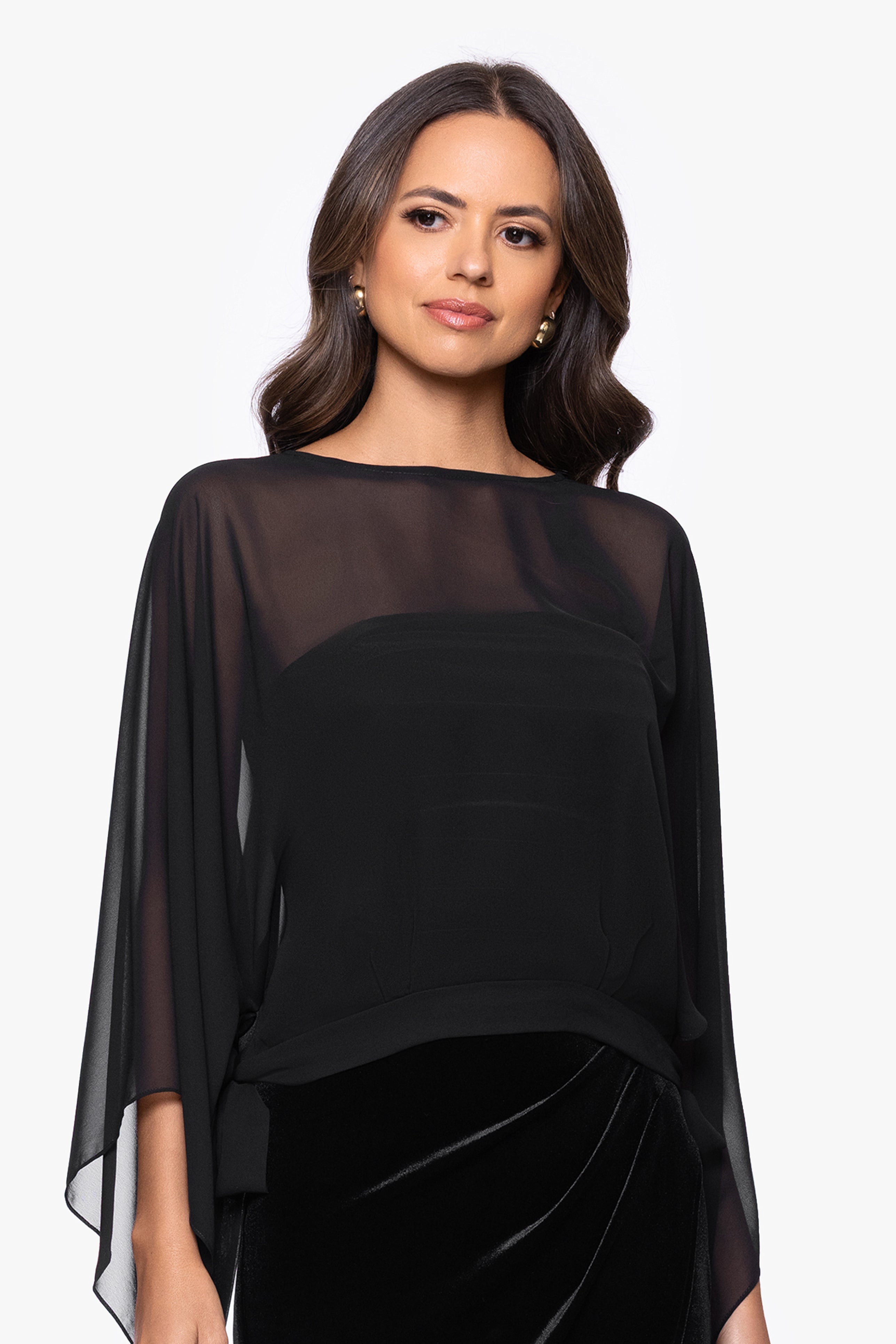 "Demi" Chiffon Pullover Shawl Wrap