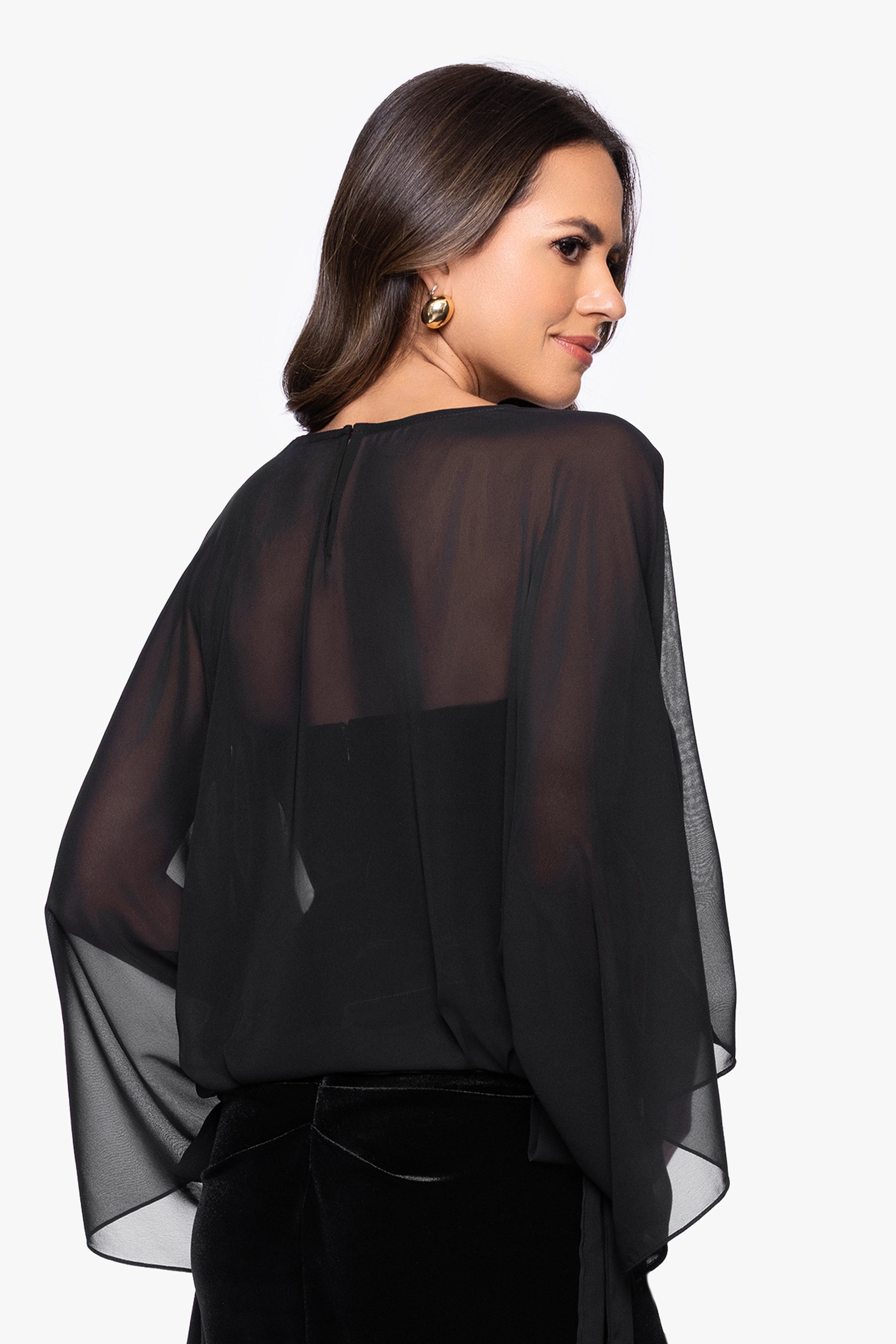 "Demi" Chiffon Pullover Shawl Wrap