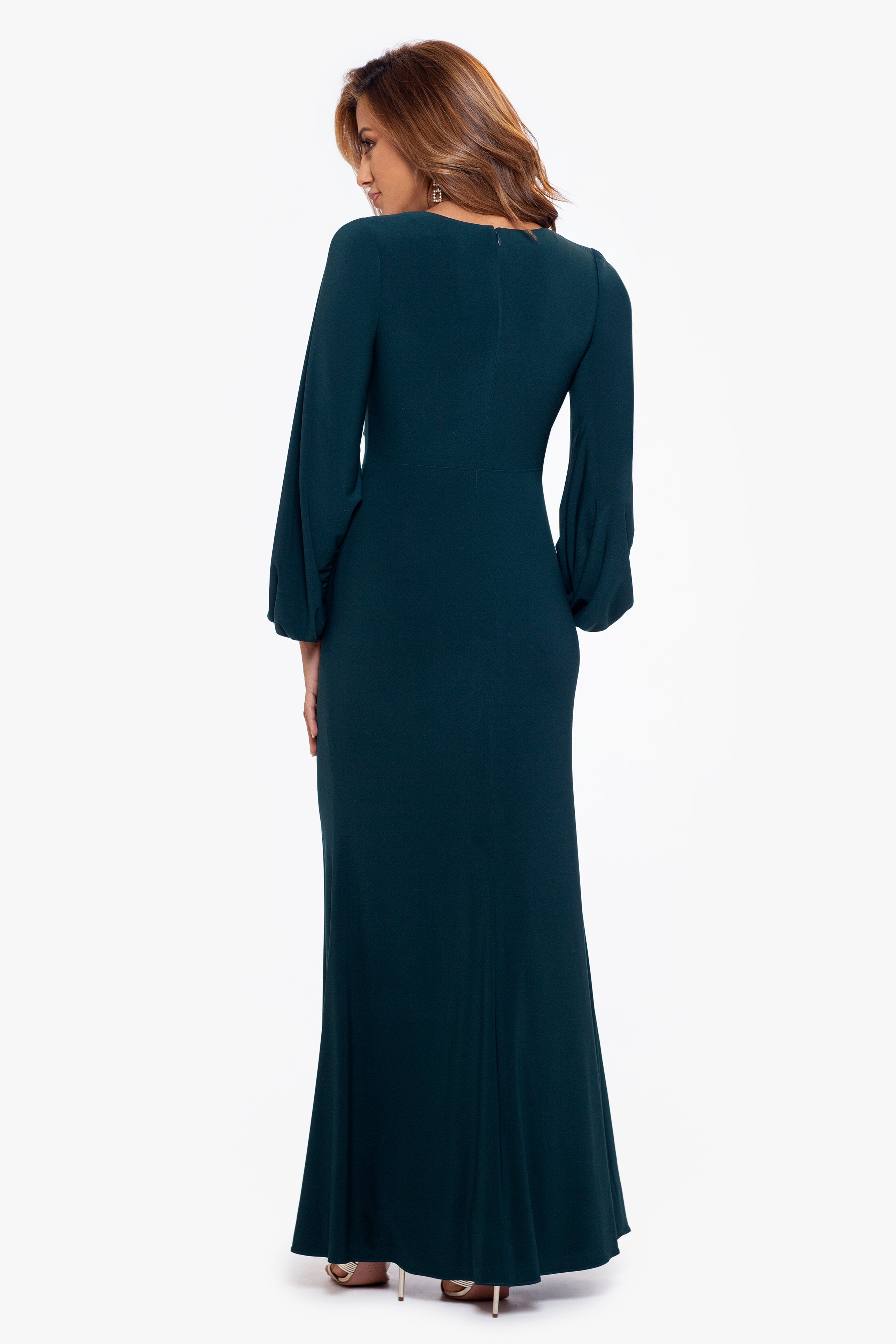 Petite "Hadley" Floor Length Stretch Knit Gown