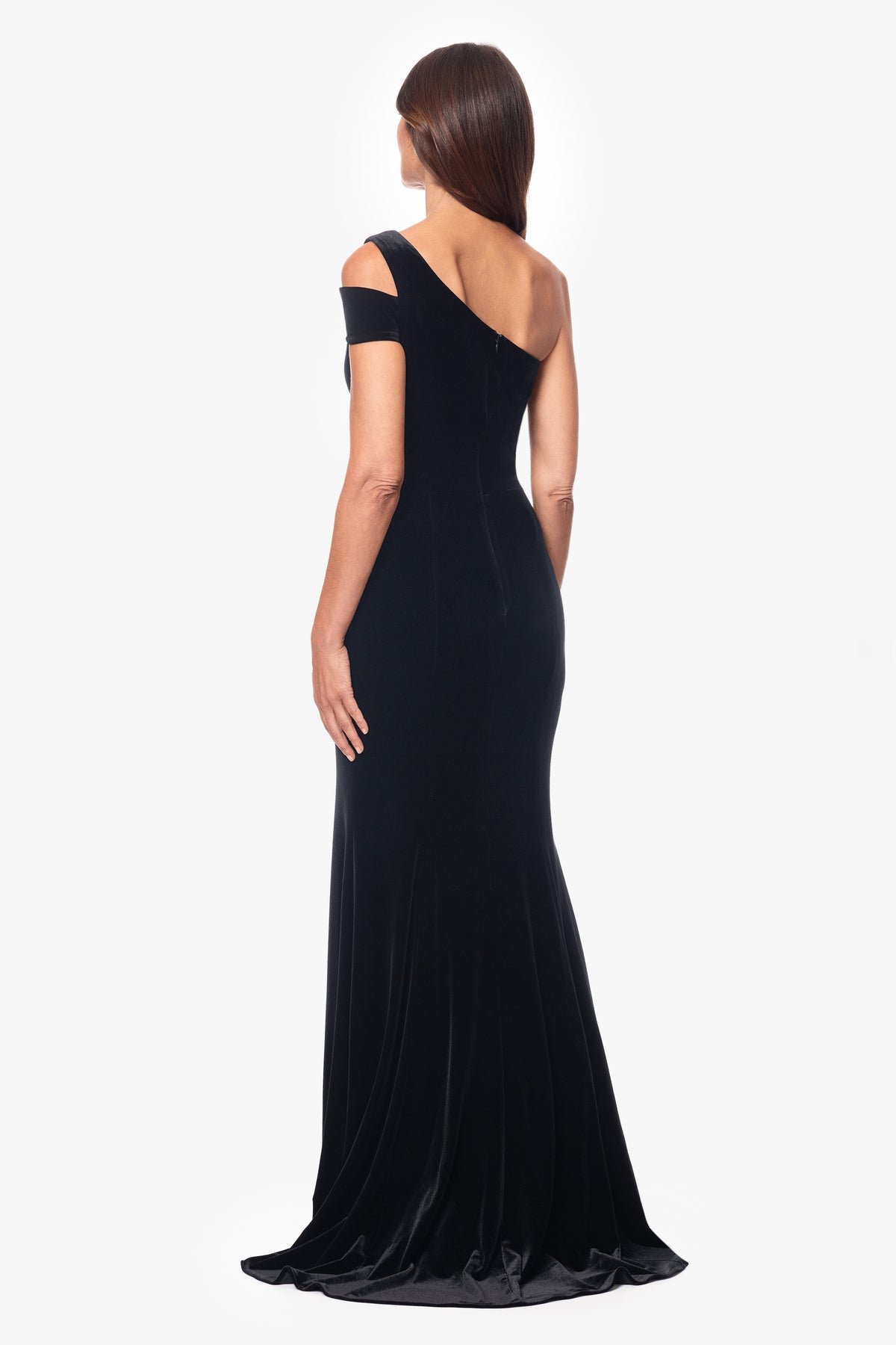 "Ella" Velvet One Shoulder Dress