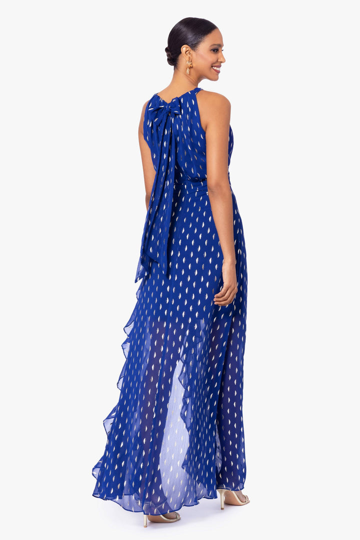 TIE NECK LONG DRESS TASTE OF TWILIGHT