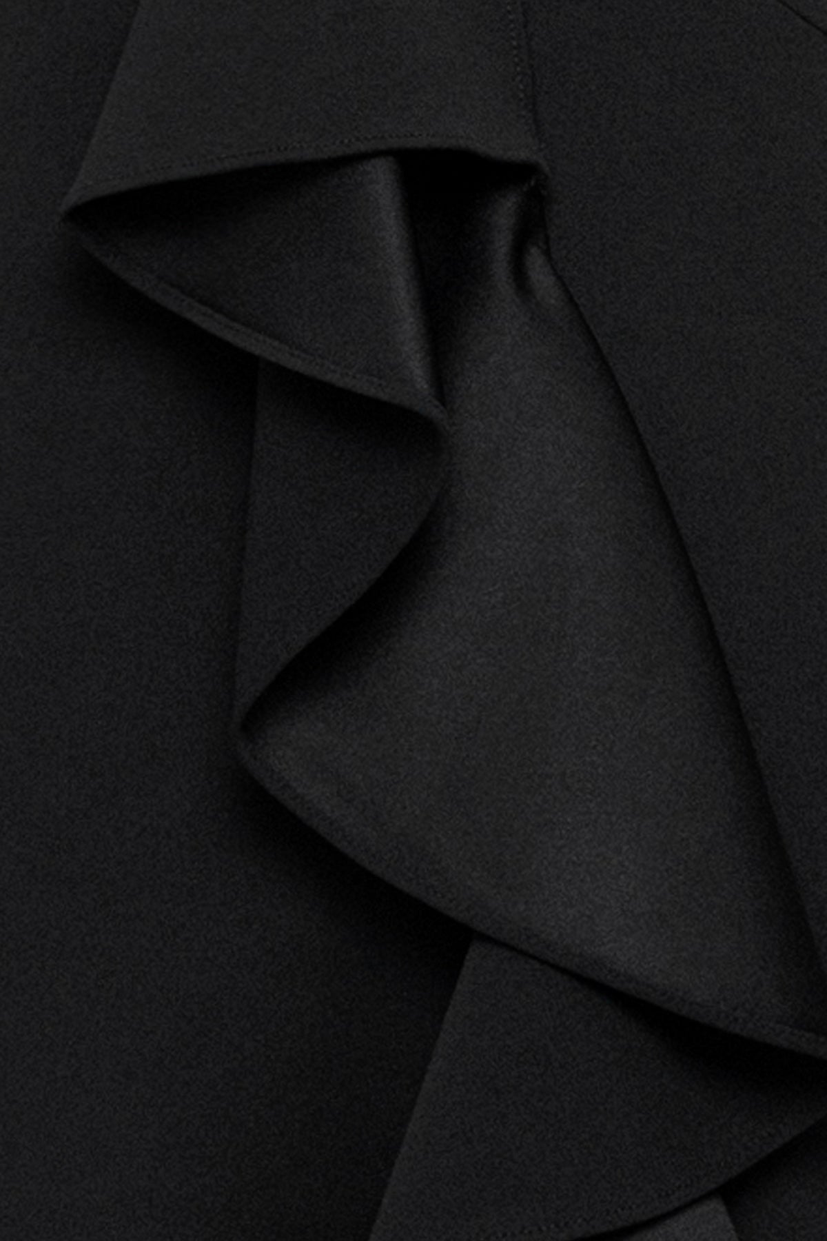 Petite "Christine" Scuba Crepe Ruffled Bow Dress