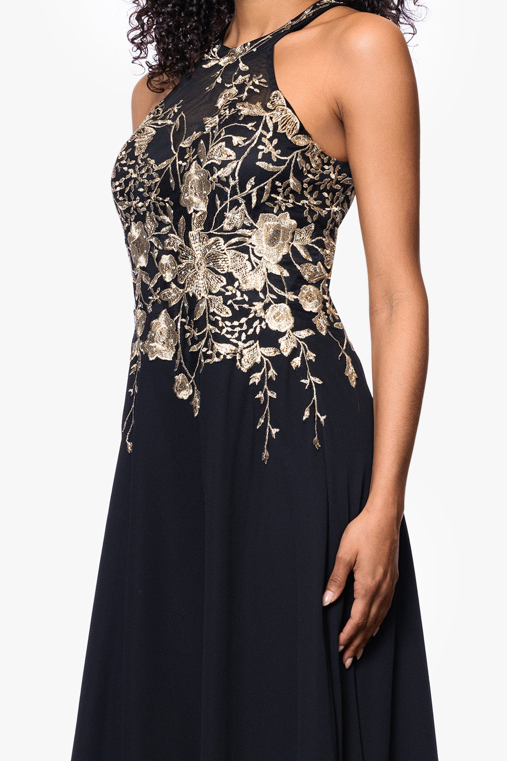 Chiffon Gown Xscape Petite Embellished Illusion Gown Mason
