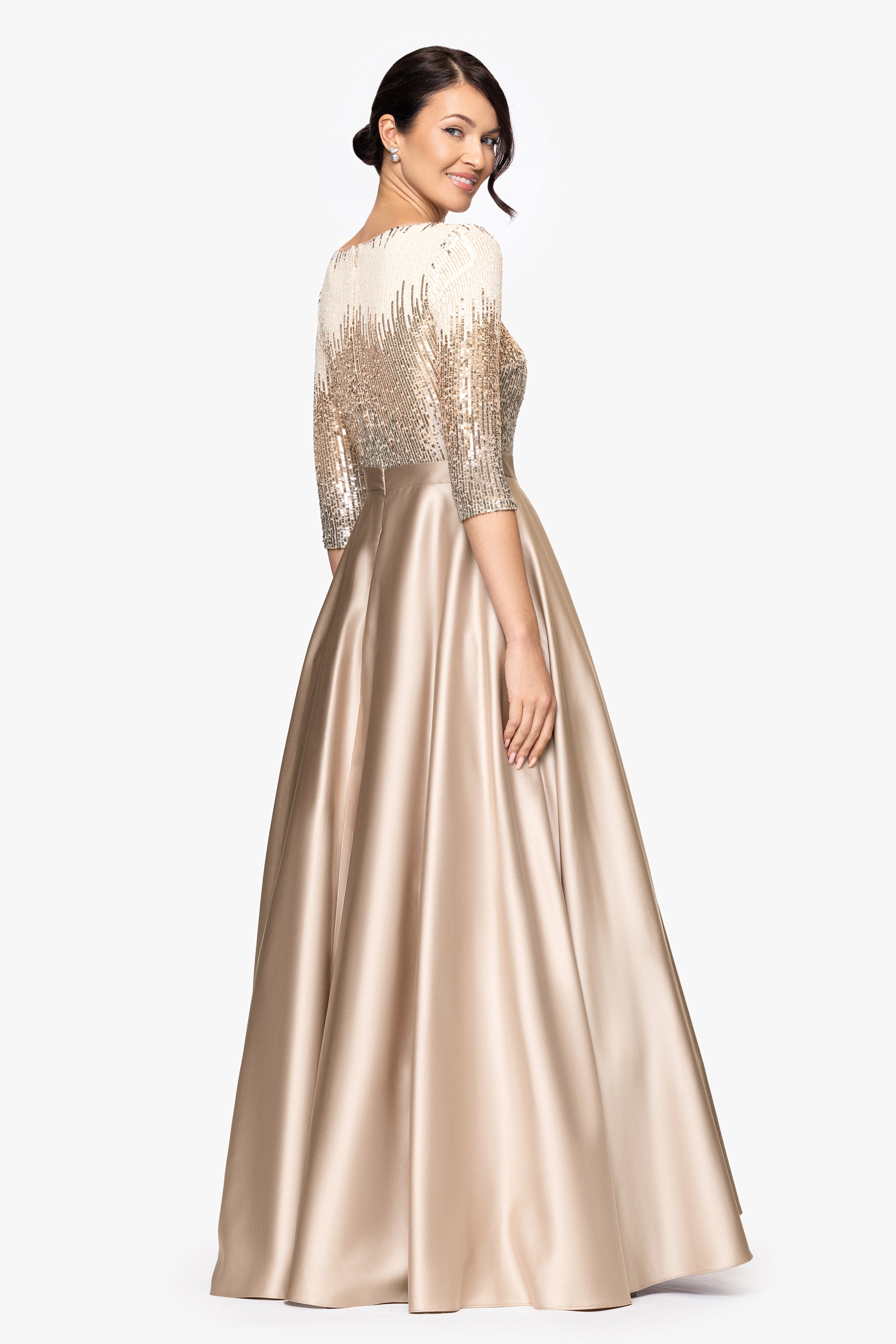 "Quinn" Embellished Sequin Ballgown