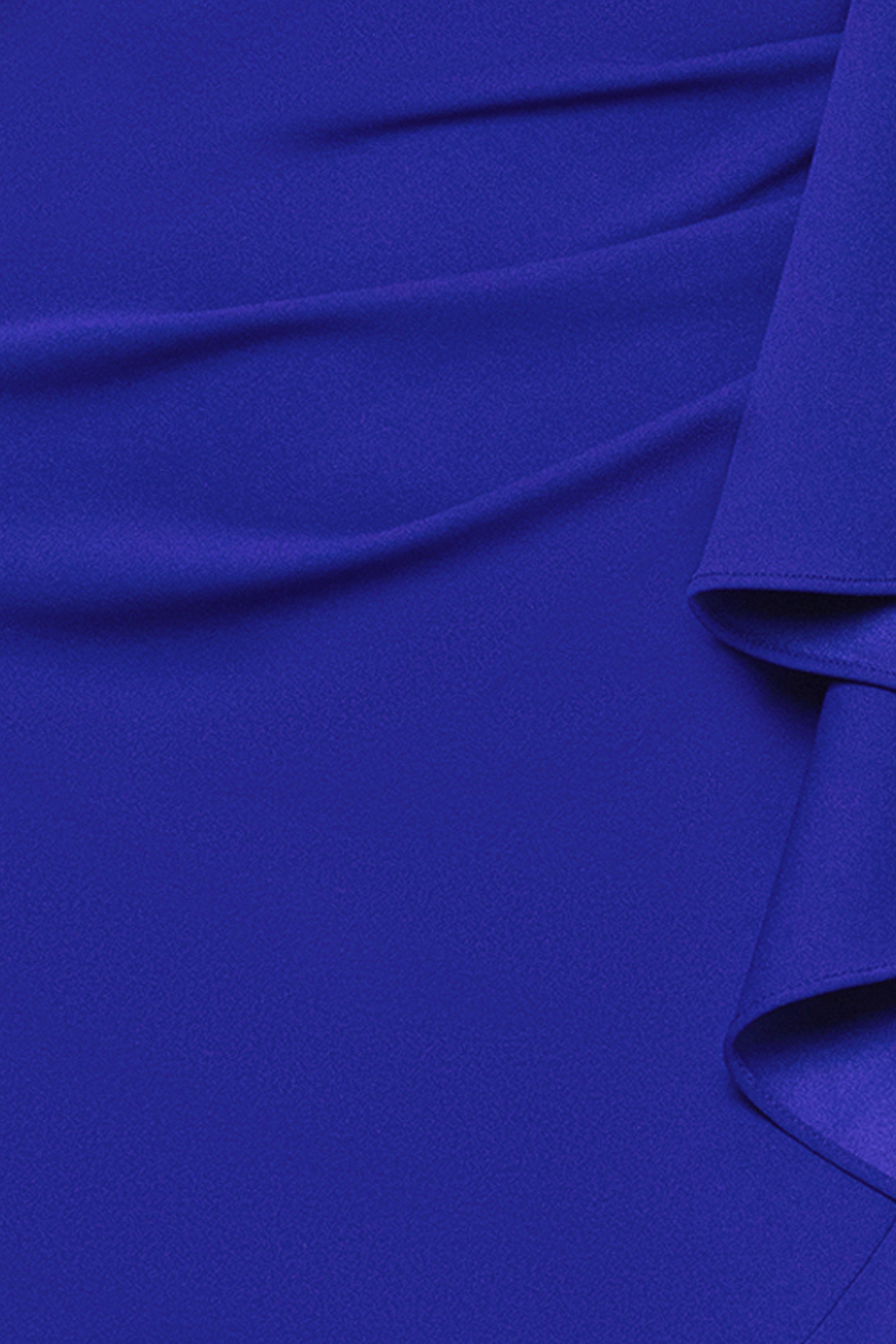 Plus "Candace" Long V- Neck Hi Low Cascade Dress