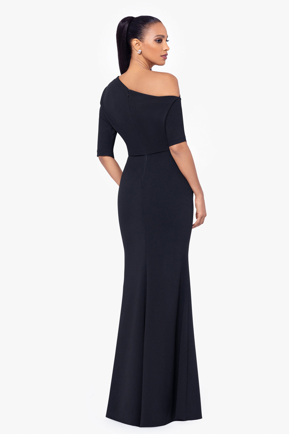 Gown Styles Betsy And Adam Off The Shoulder Dress Betsy And Adam Gowns New  Betsy Adam Off The Shoulder Crepe Gown Azure Size 22W Betsy Adams Gowns And  Evening Dresses