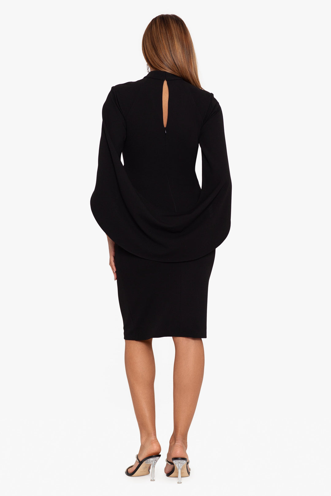 "Marcy" Short Scuba Drape Cut Out Dress Betsy & Adam