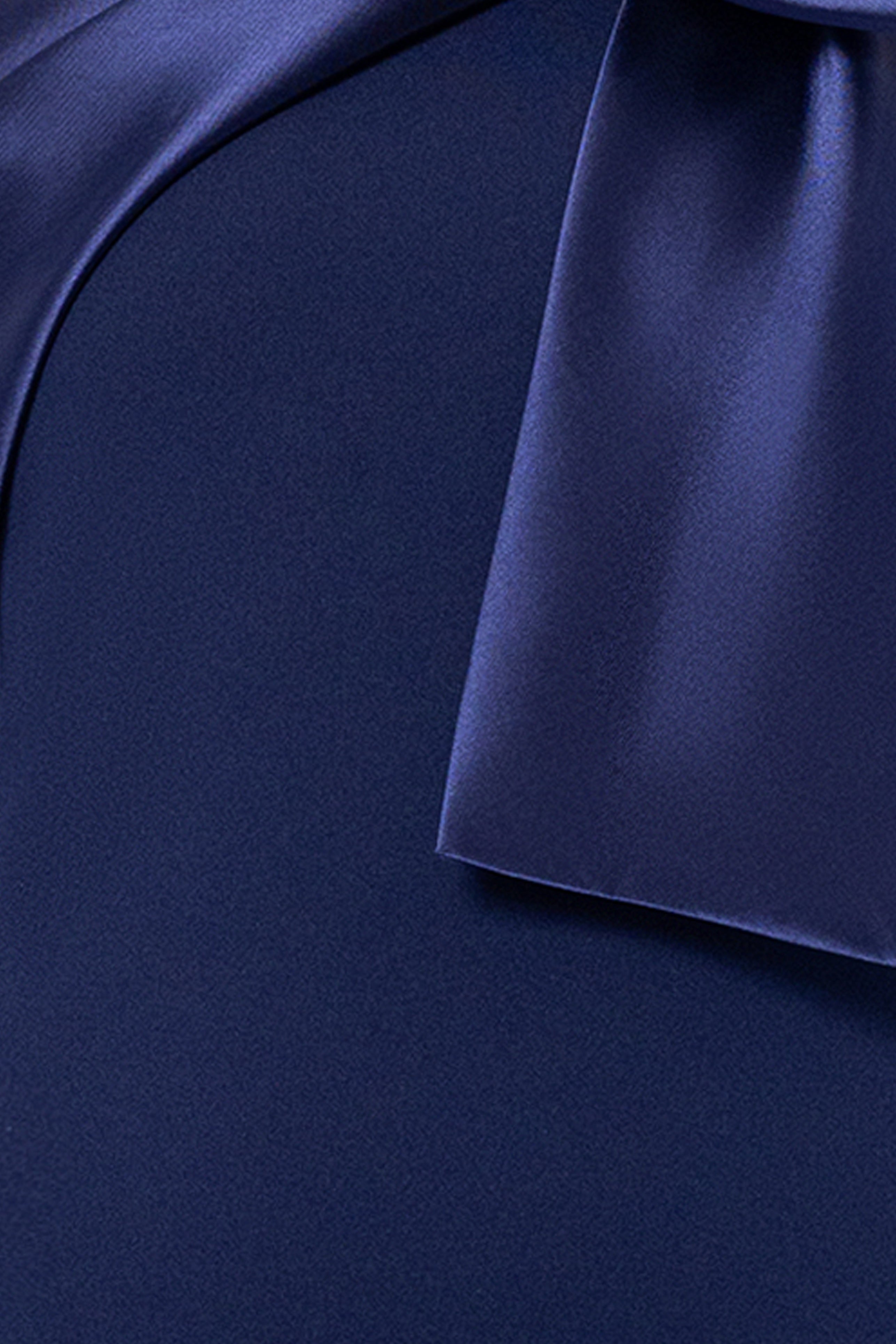 "Carmela" Scuba Crepe With Satin Bow Dress