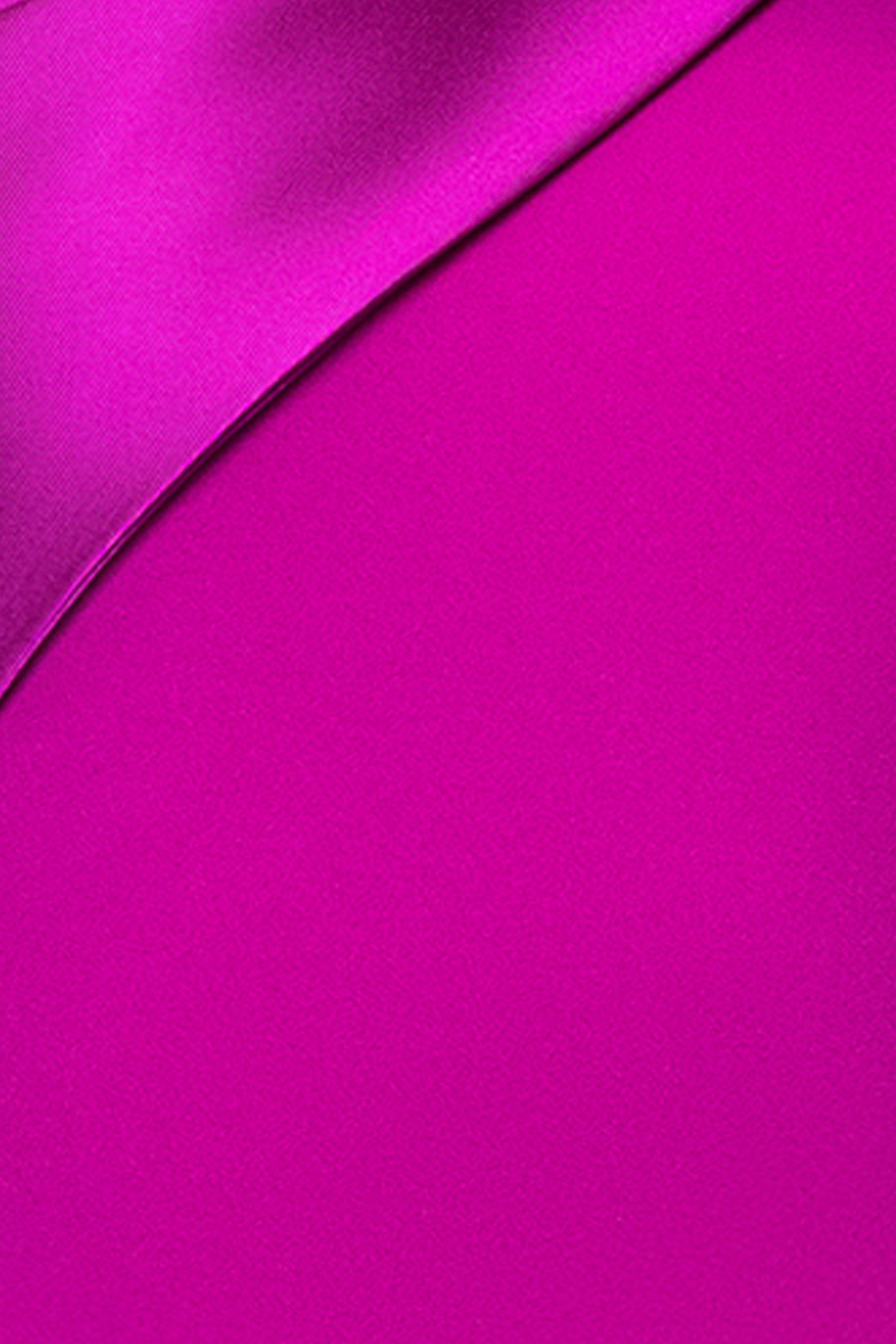 "Carmela" Long Scuba Crepe Dress with Satin Bow