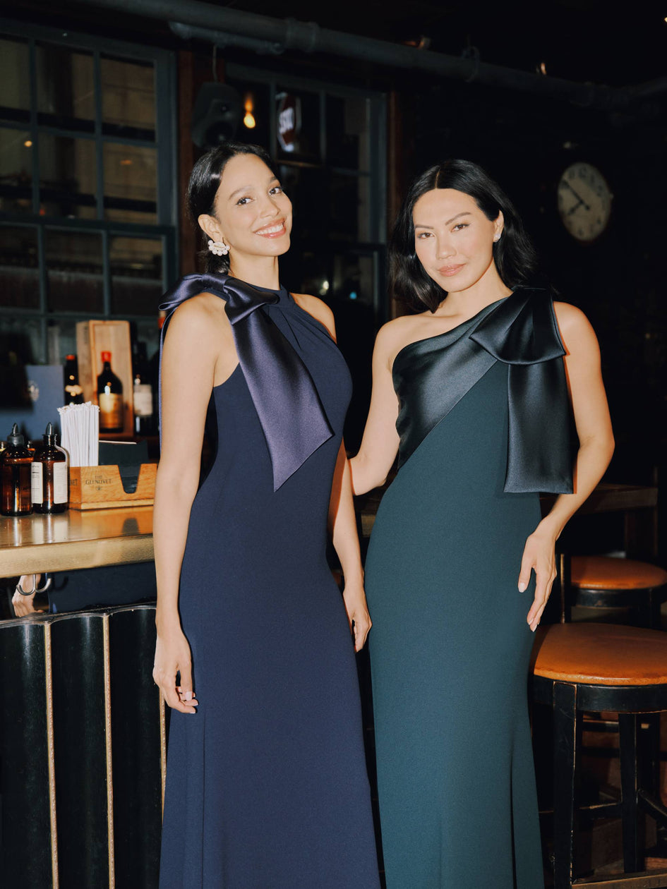 European And American Women's Clothing Slit Dress Two-piece Set