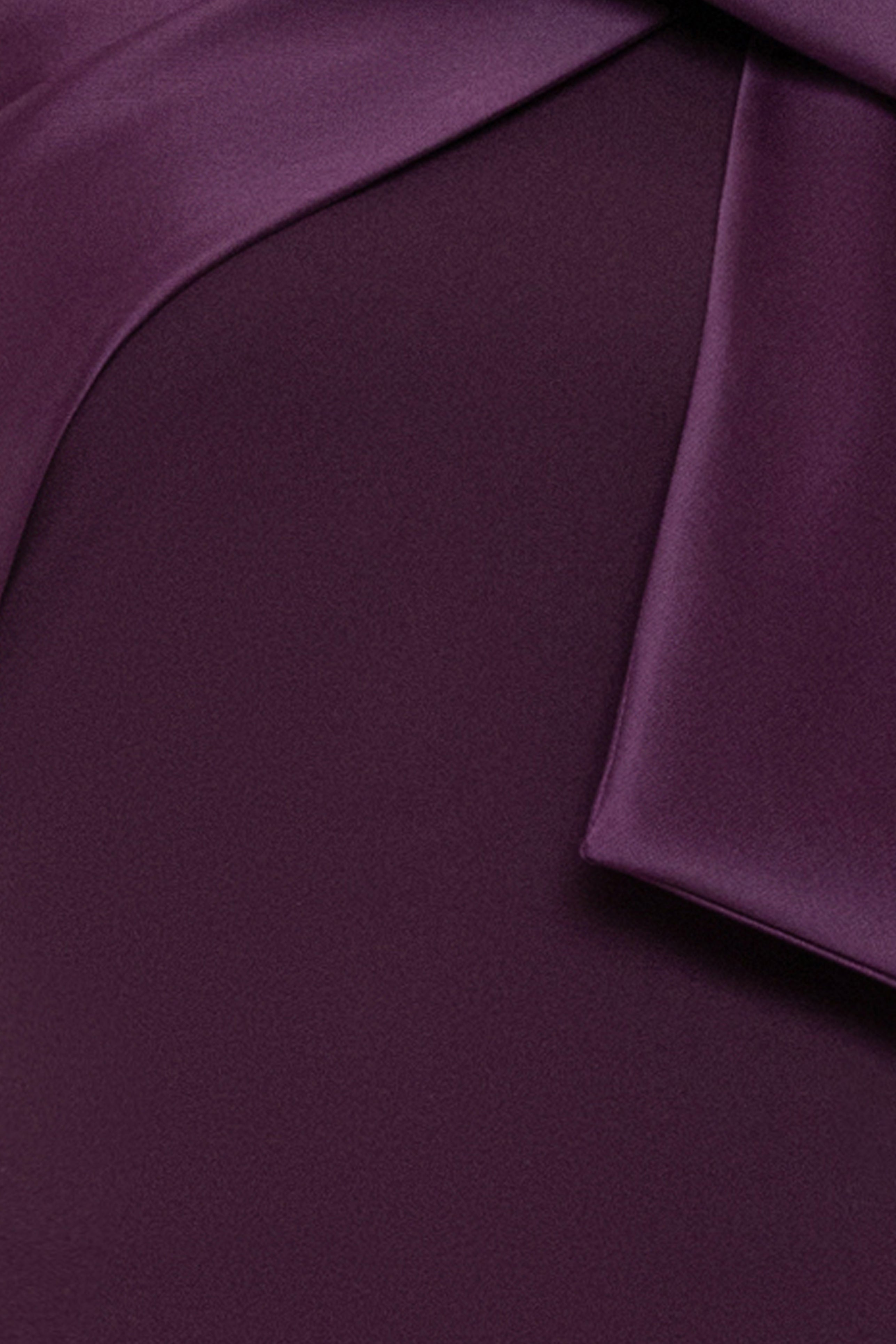 "Carmela" Scuba Crepe With Satin Bow Dress