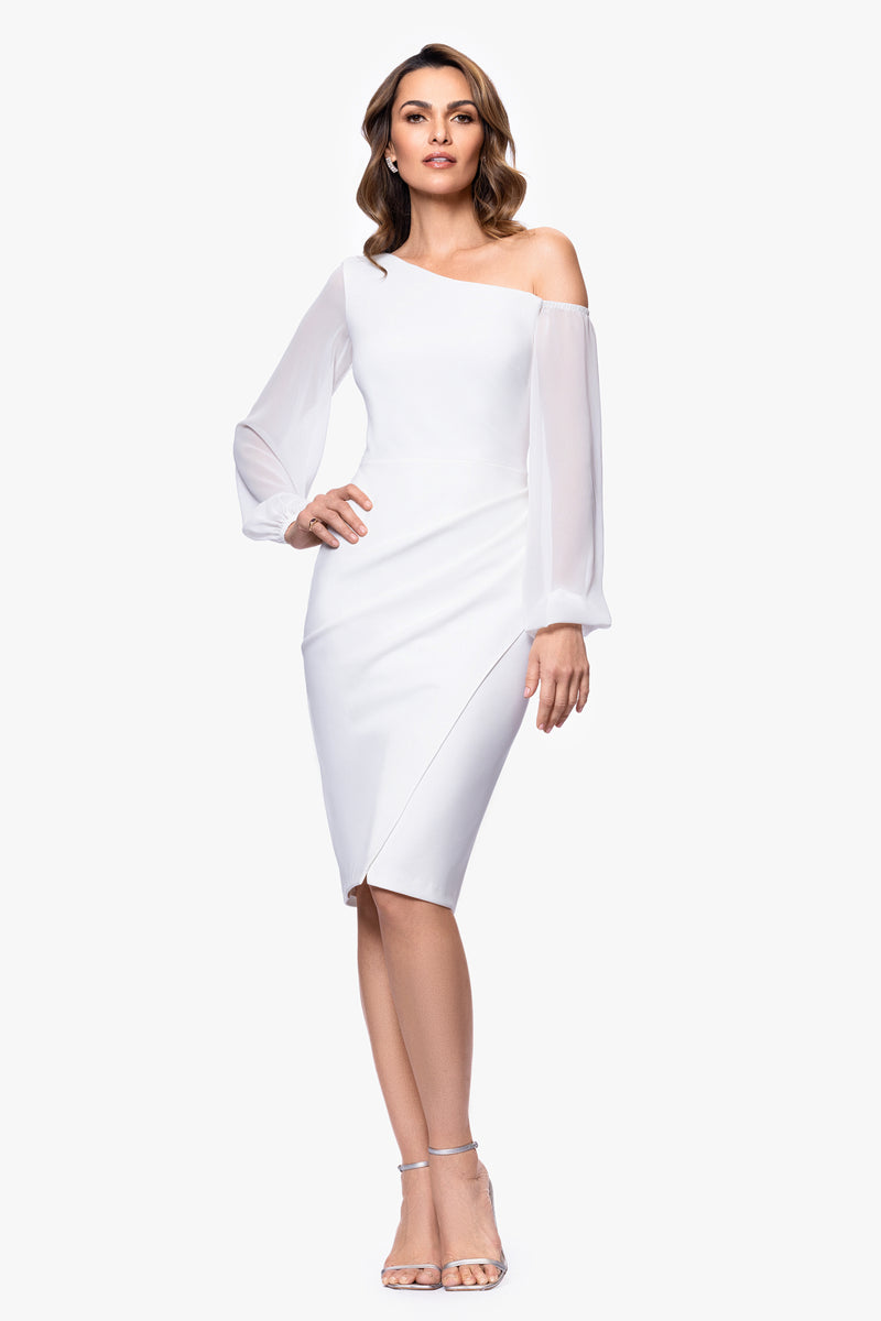 Clara Scuba Dress White