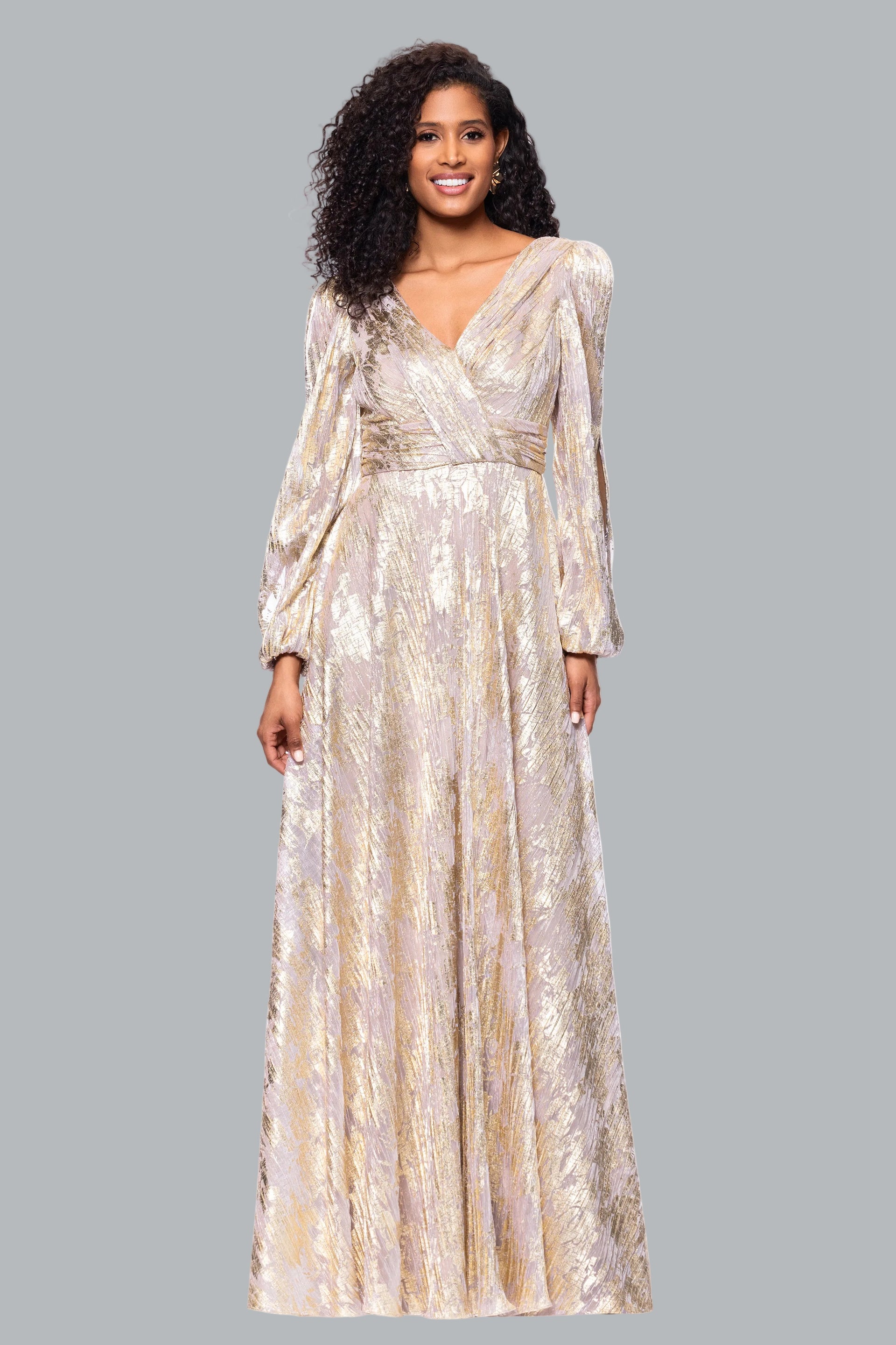 "Marla" Knit Long Sleeve V Neck Dress