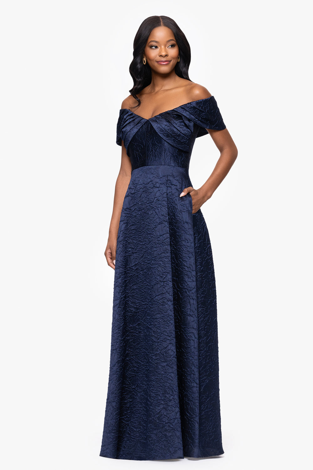 elegant floral dresses for wedding guests V Neck Sleeves Blue Long Guest Dress, Blue / S Color:Ivory Lace + Dark Nude Lining elegant evening wedding gown Soleil Silk Mini Dress Designed exclusively by Wedtrend