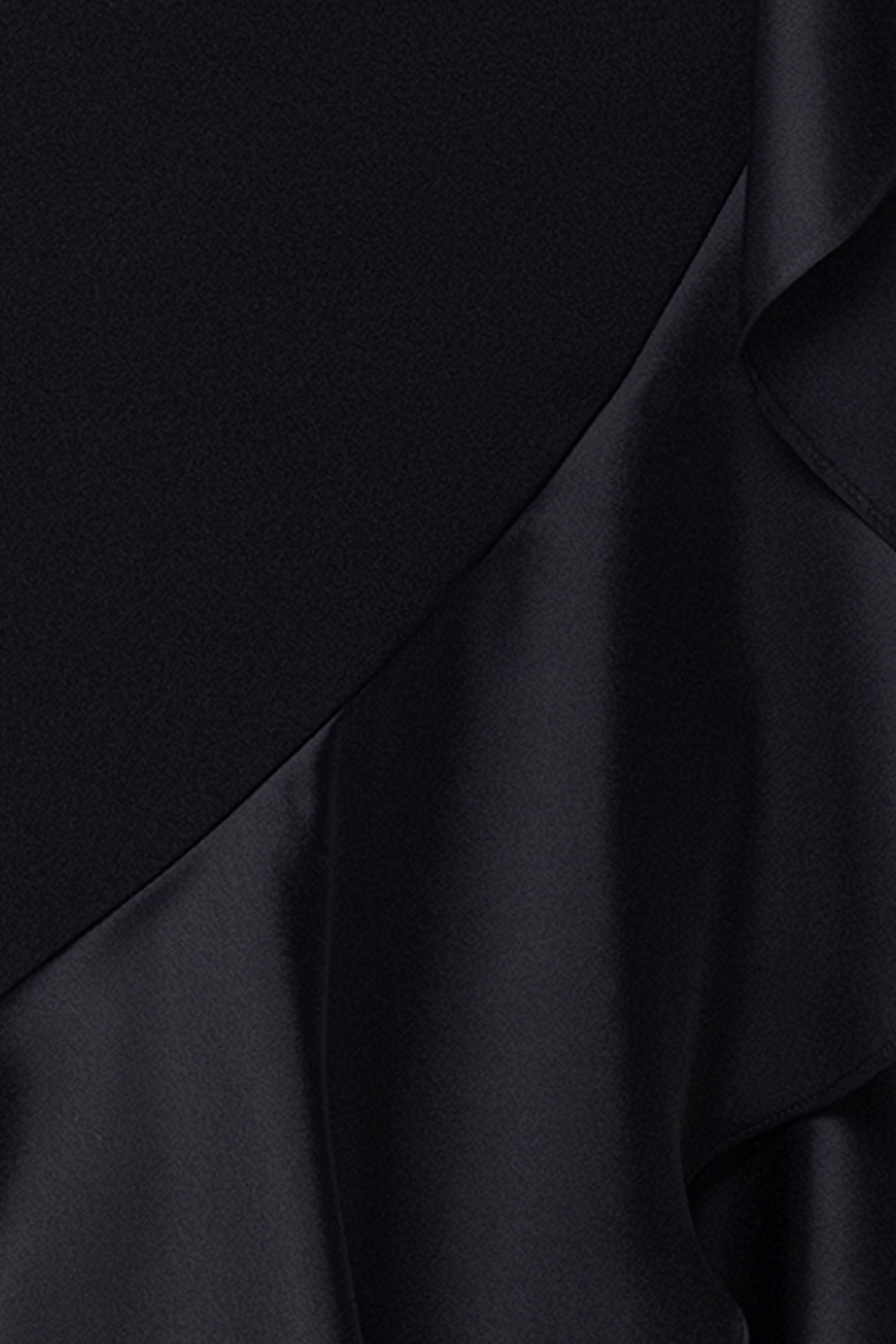 "Sierra" Scuba Crepe and Satin Strapless Floor Length Dress