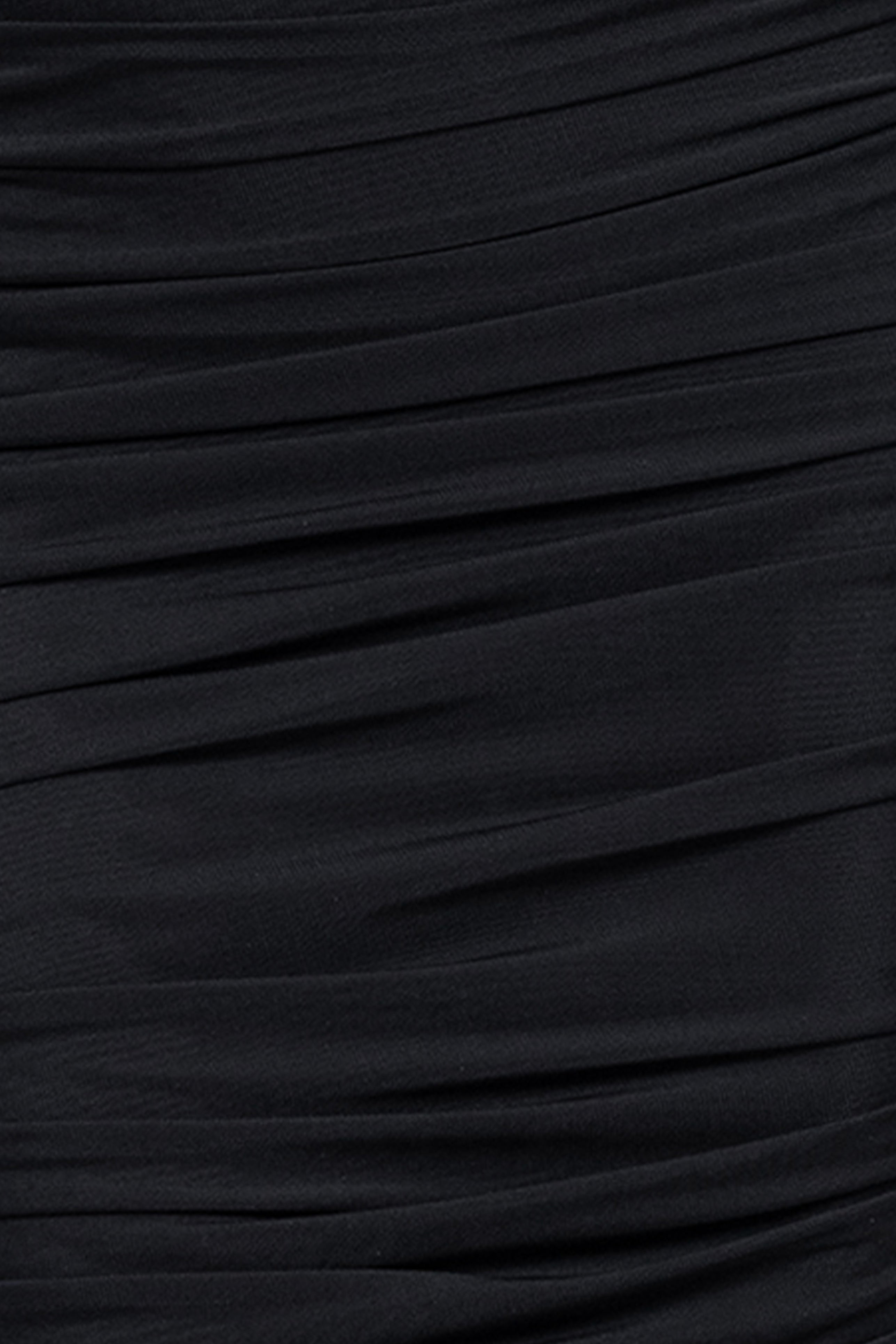 "Hannah" Mesh Rouching Drop Shoulder Long Sleeve Dress