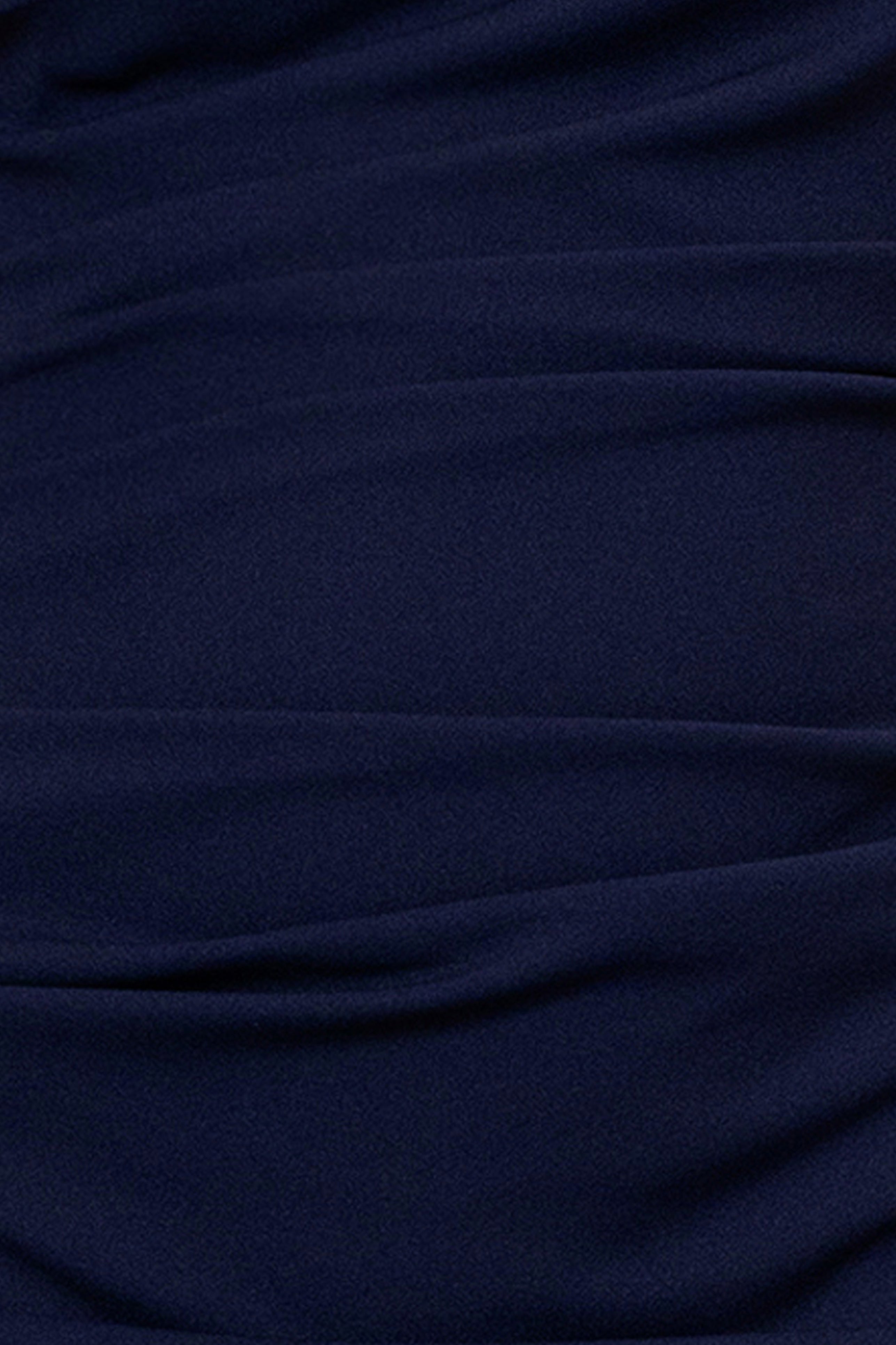 "Katalina" Scuba Crepe Cap Sleeve Mock Neck Floor Length Dress