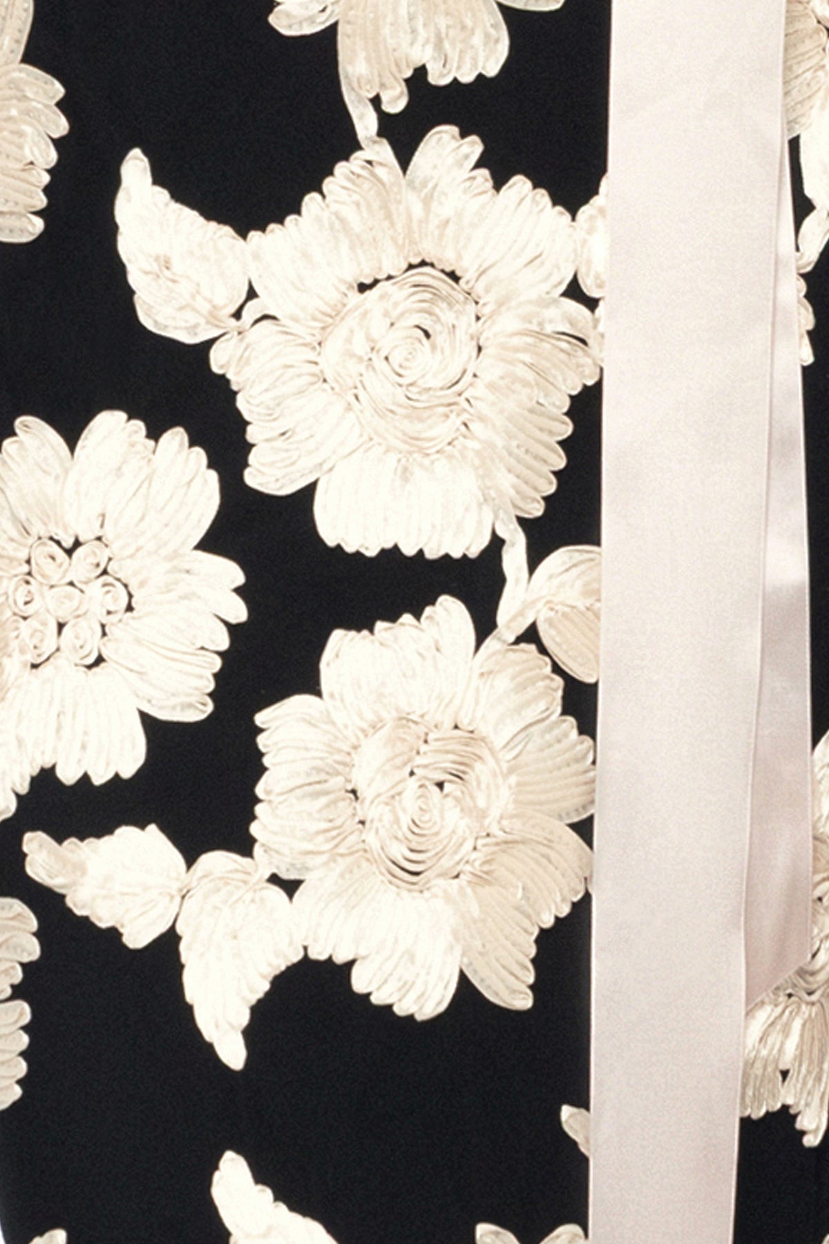 "Georgette" Soutache Off The Shoulder Ribbon Dress