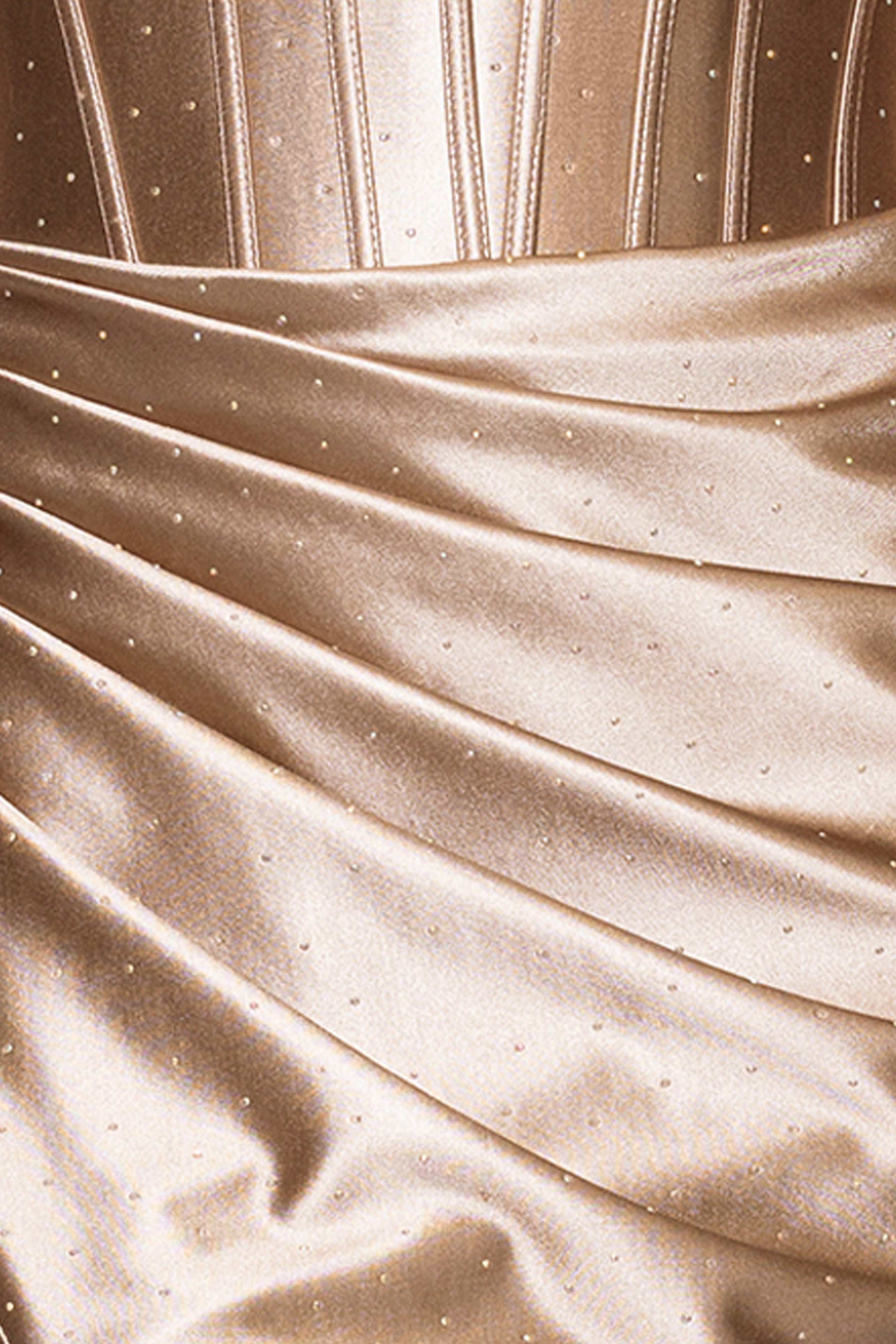 "Kenya" Satin Strapless Corset Floor Length Dress