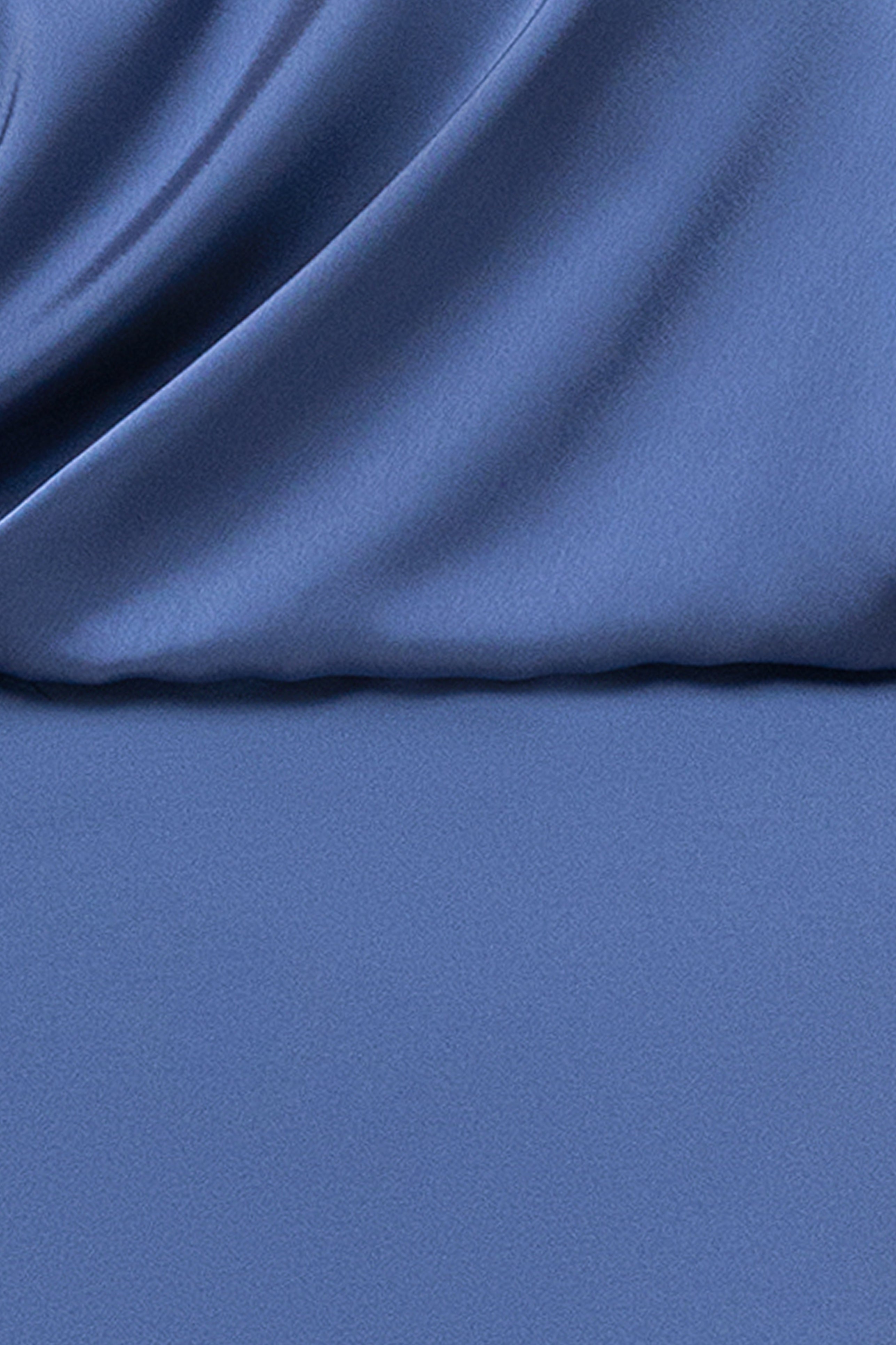 Plus "Ana" Scuba Crepe Satin Drop Shoulder Floor Length Dress