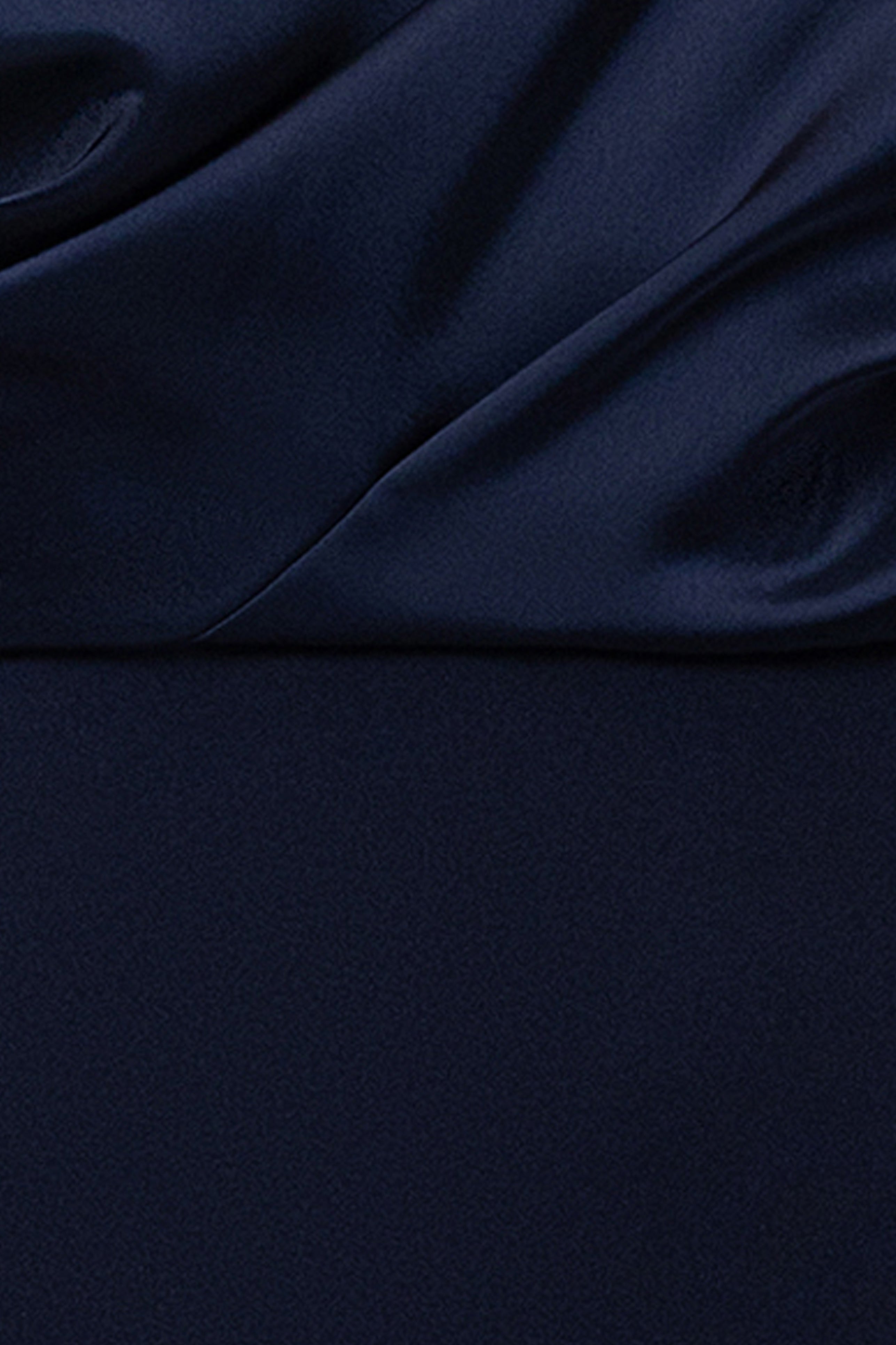 "Ana" Scuba Crepe Satin Drop Shoulder Floor Length Dress