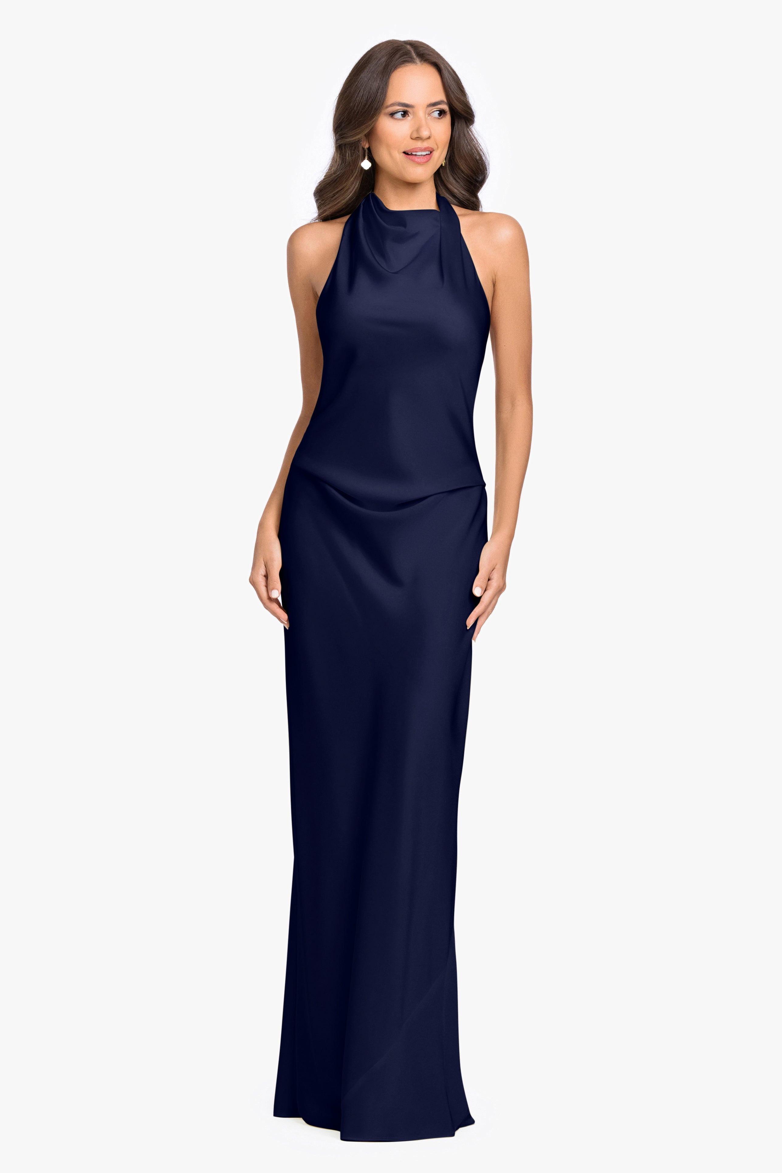 Amina" Satin Halter Dress | Betsy & Adam Amina" Satin Halter Dress | Betsy & Adam