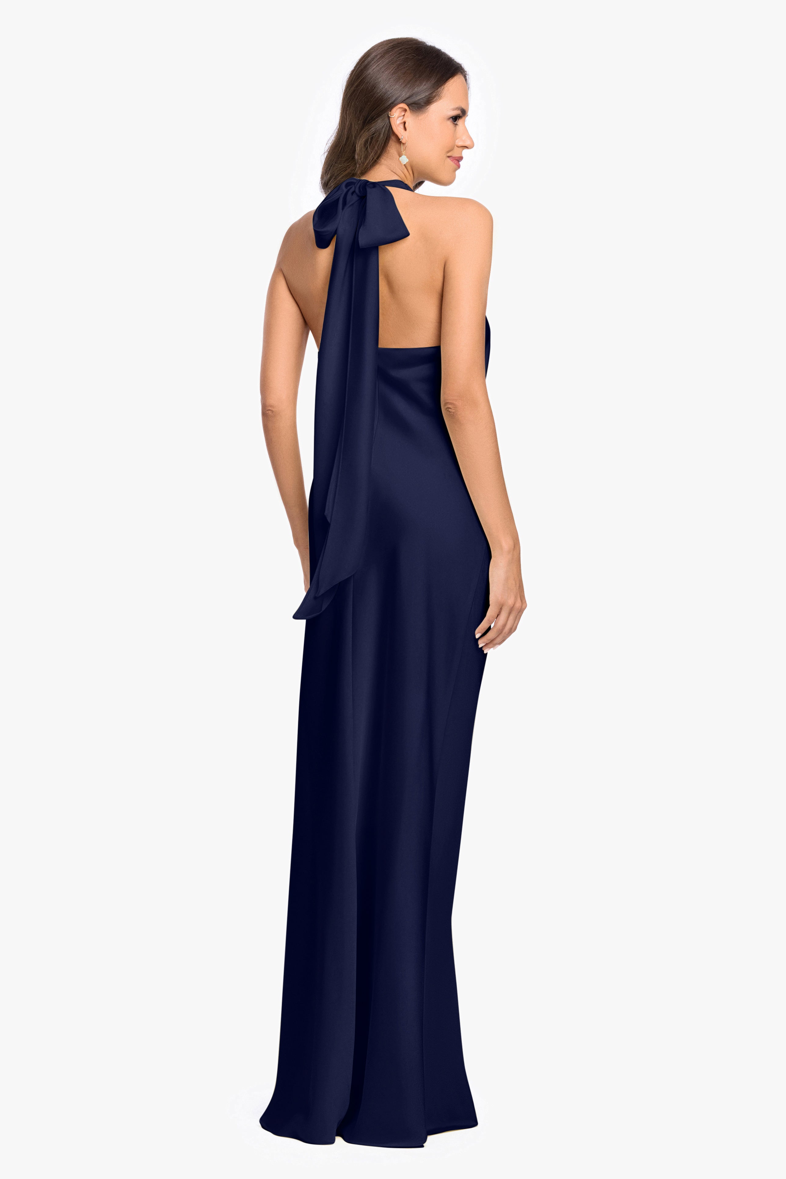 burgundy dress midi Burke Draped Satin Midi Dress – SIMKHAI