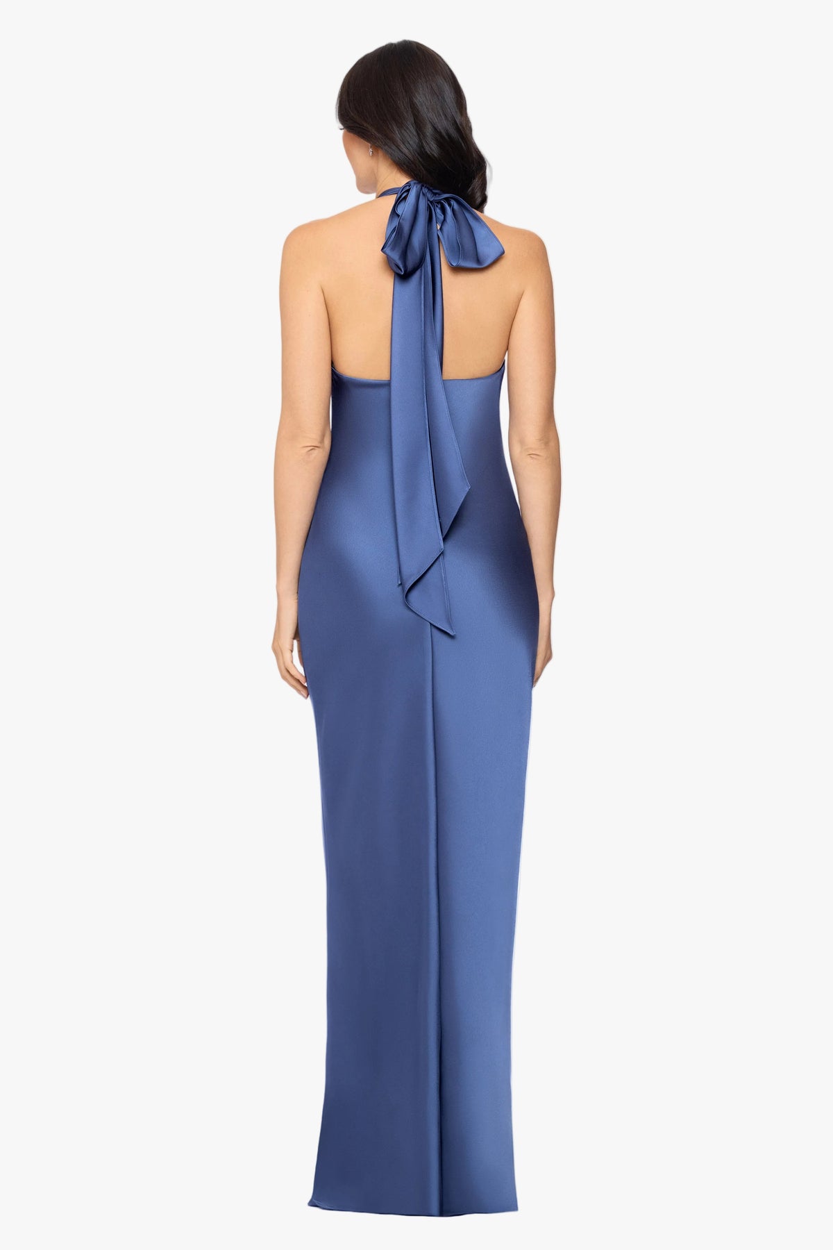 "Amina" Satin Halter Dress