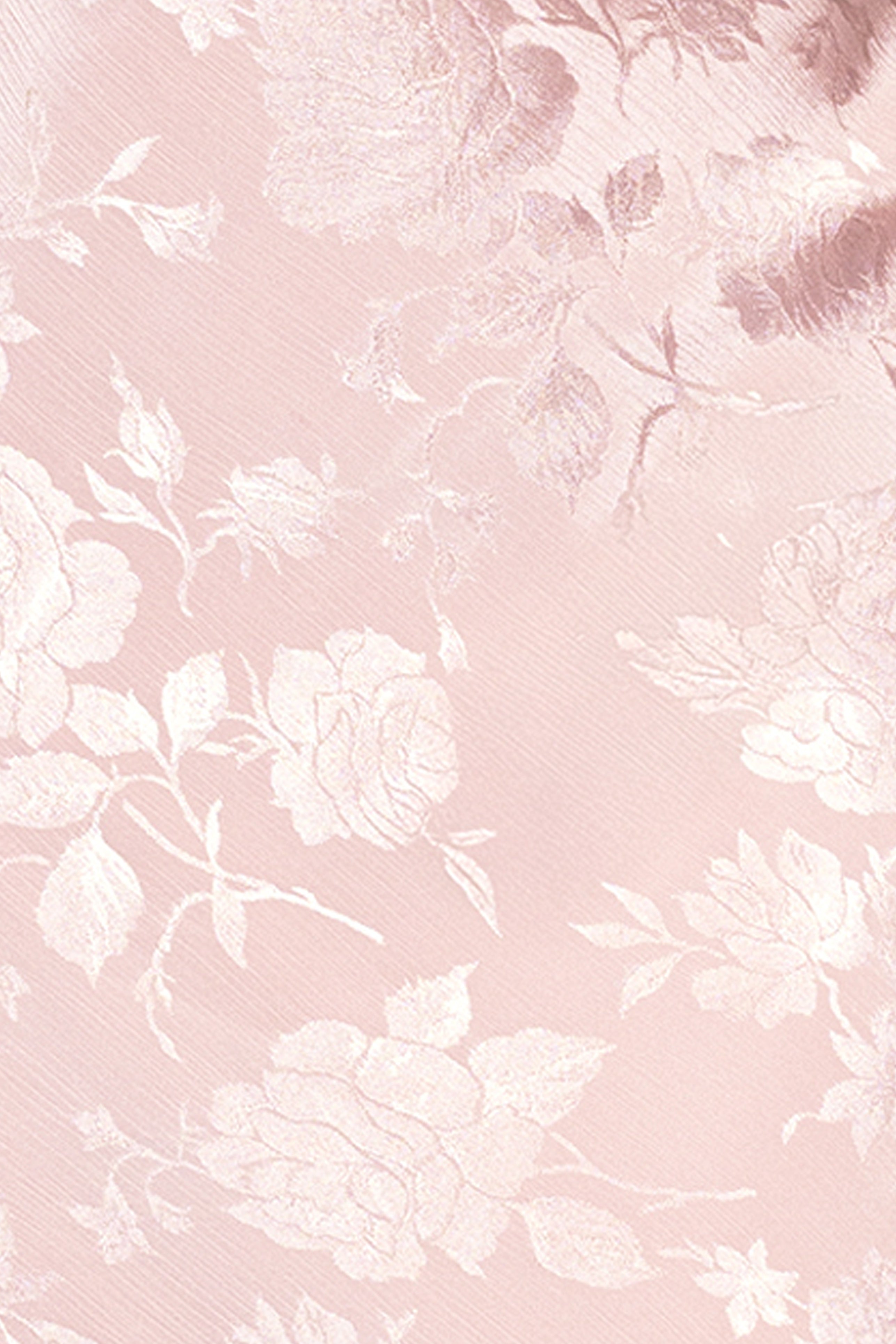 "Kayley" Satin Floral Cowl Neck Floor Length Dress