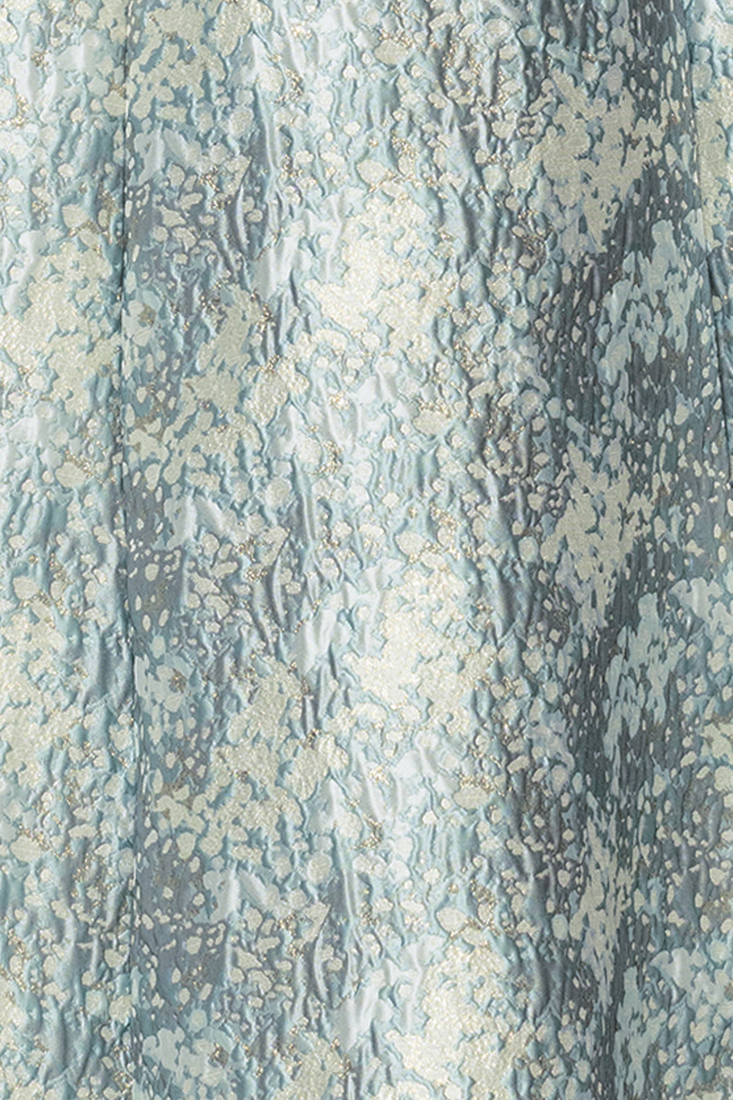 "Judith" Petite Brocade One Shoulder A-Line Dress
