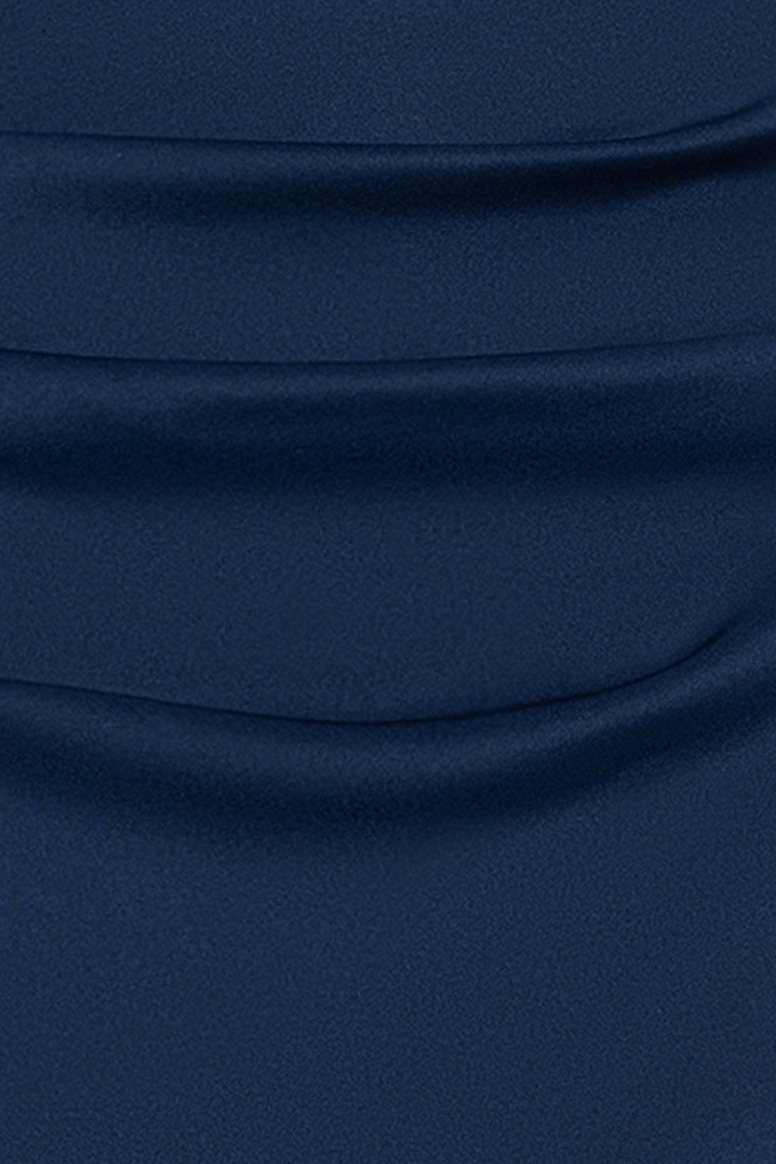 Petite "Delia" Techno Scuba Asymmetric Off Shoulder Floor Length Dress