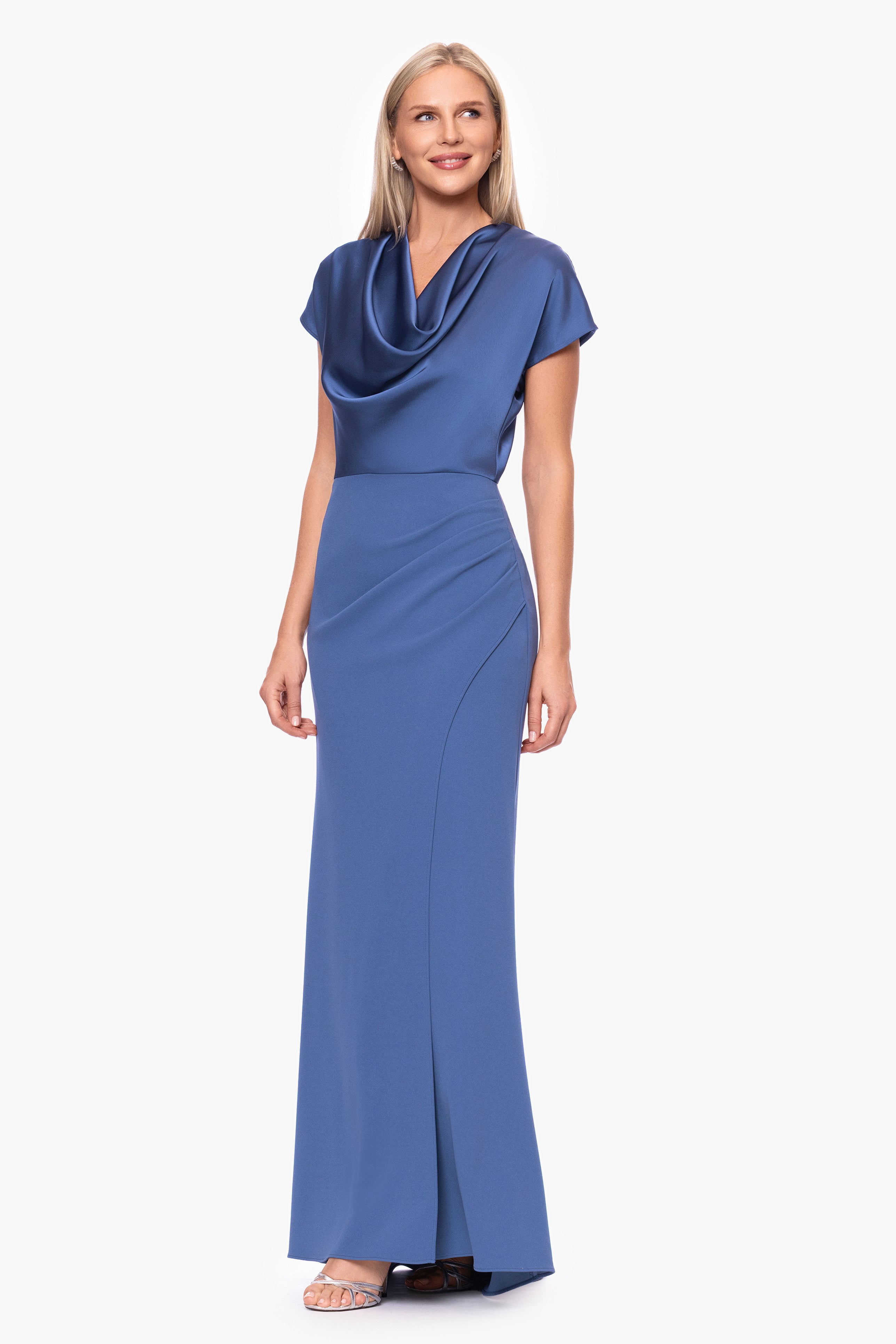 slim fit dress slacks Cowl Neck Hot Pink Satin Prom Dress Spaghetti Straps A-Line Formal Dre –  MyGirlProm.com