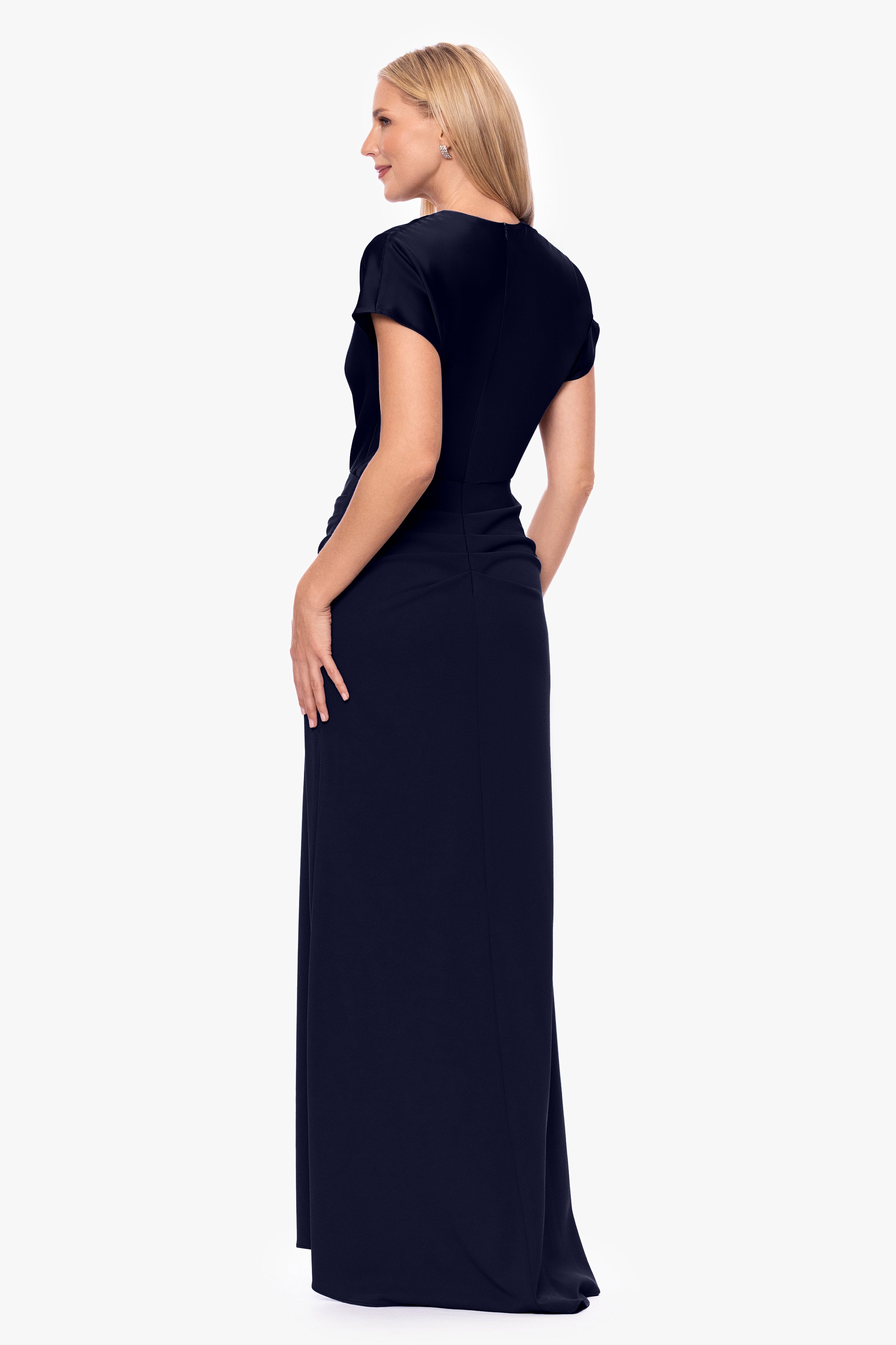 blue dress for baby girl Lifetime Navy Satin Cowl Neck Maxi Dress With Cross Back Detail  Club L  London