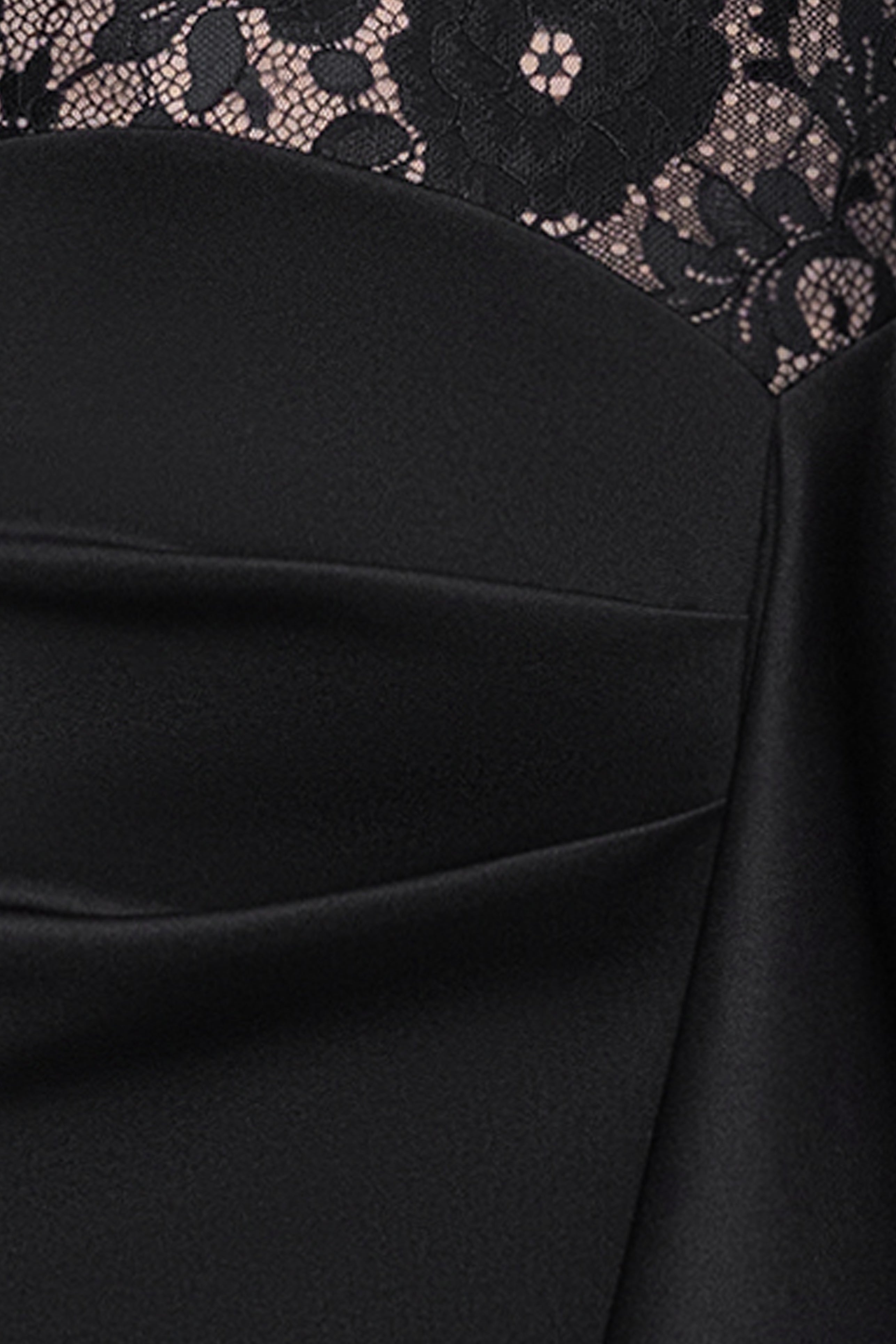 "Alexia" Techno Scuba and Soutache Floor Length Dress