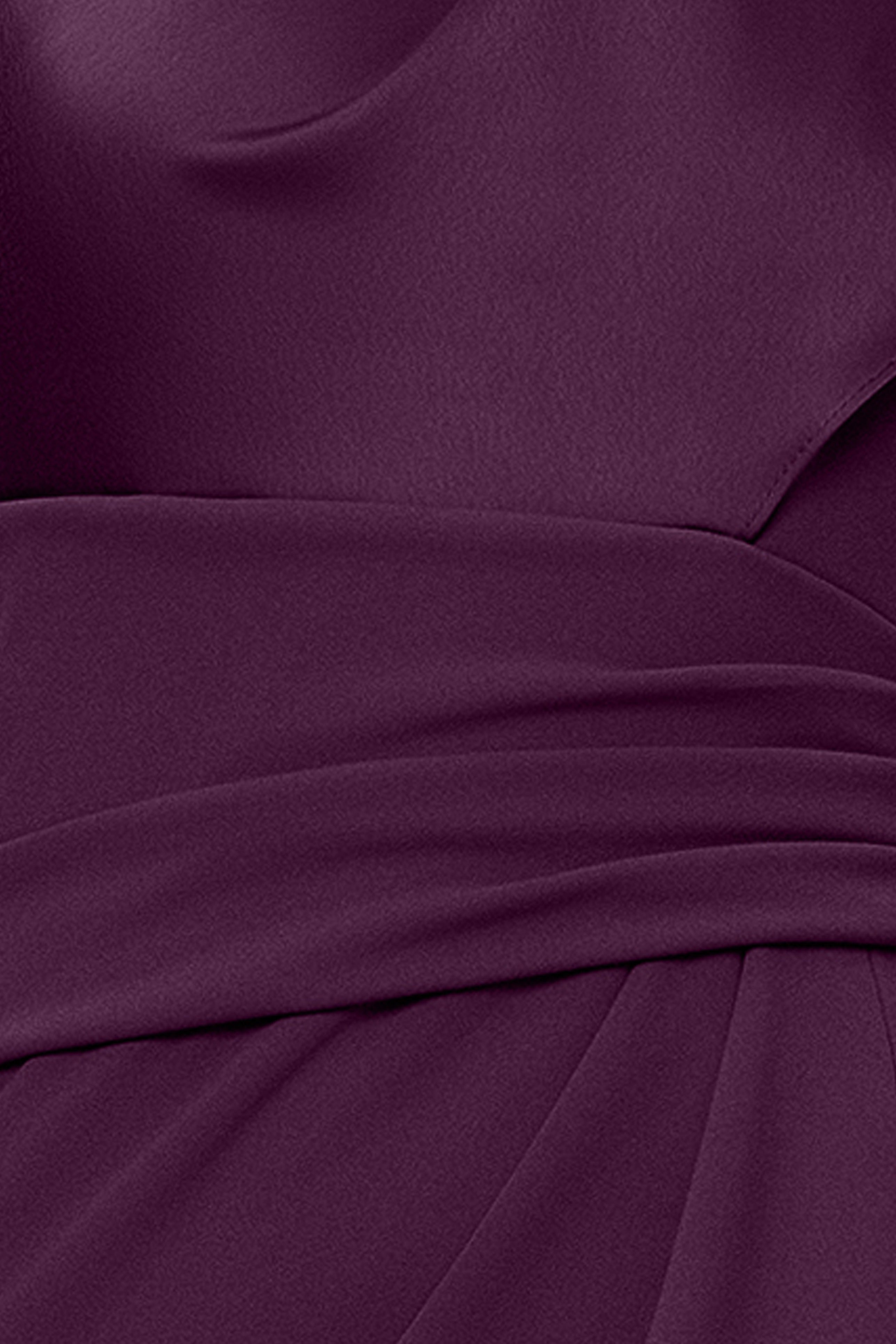 "Jules" Scuba Crepe and Satin One Shoulder Floor Length Dress