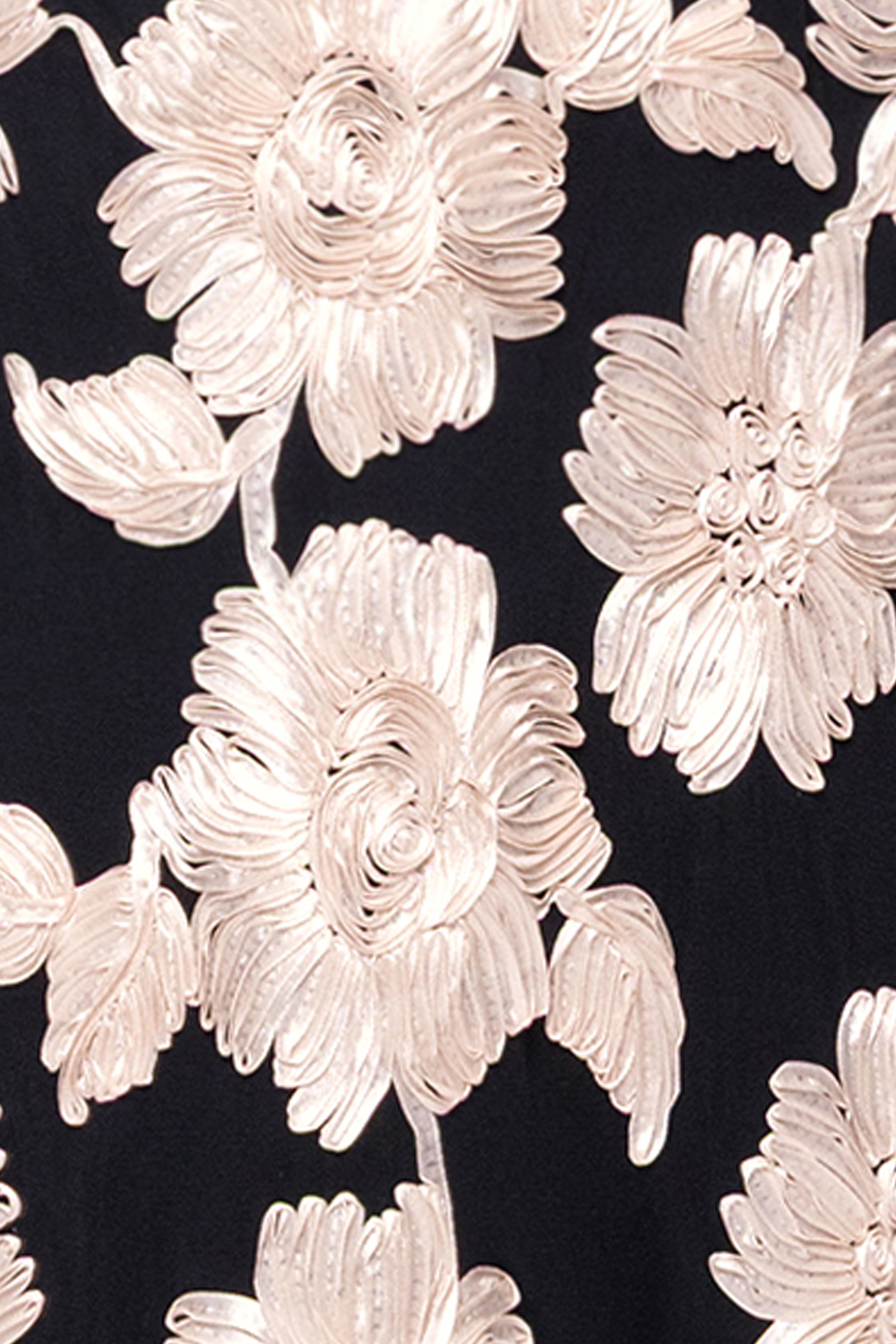 "Giselle" Soutache Mesh Short Sleeve Floor Length Dress