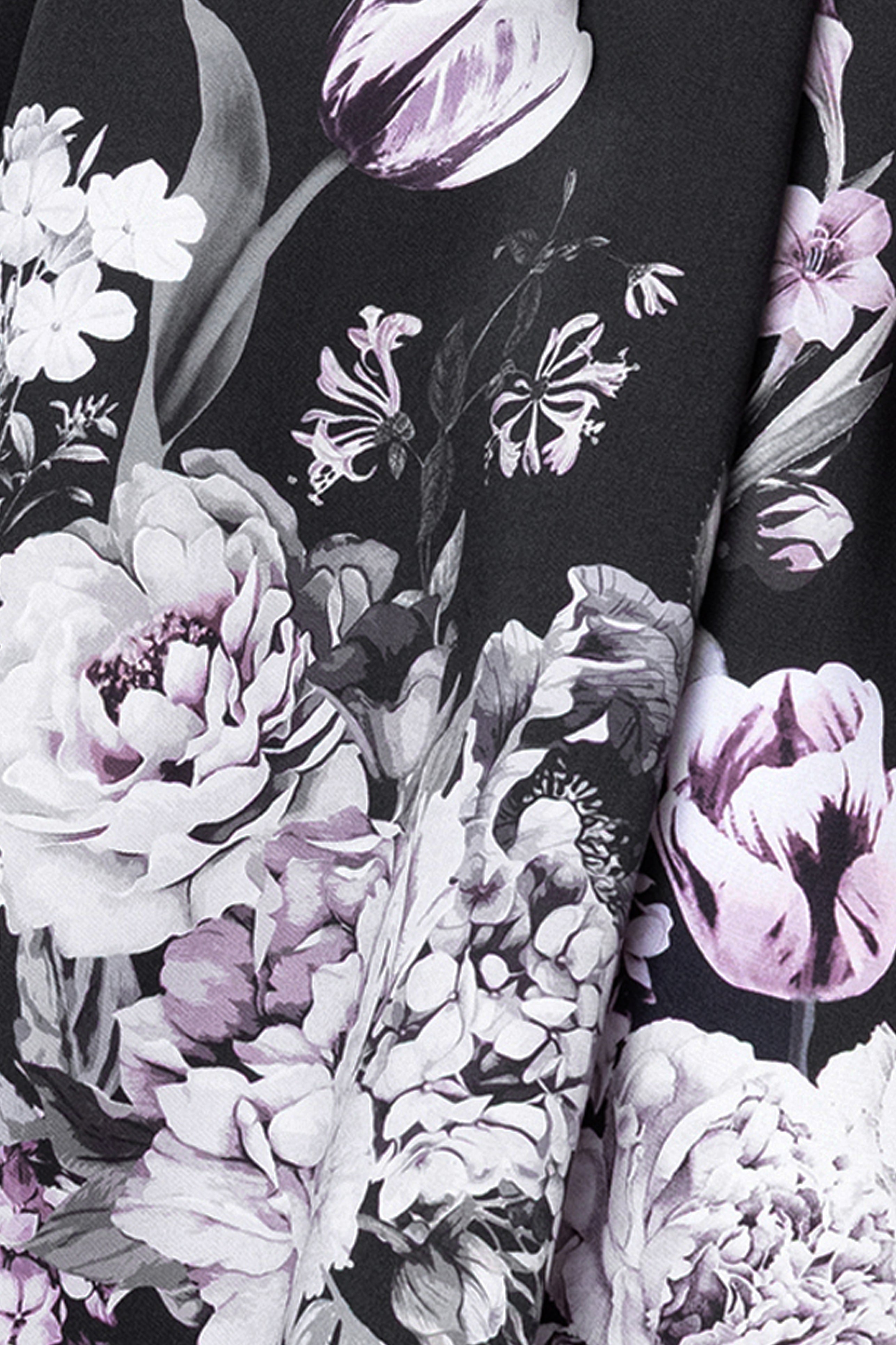 "Janet" Print Mikado Midi Dress