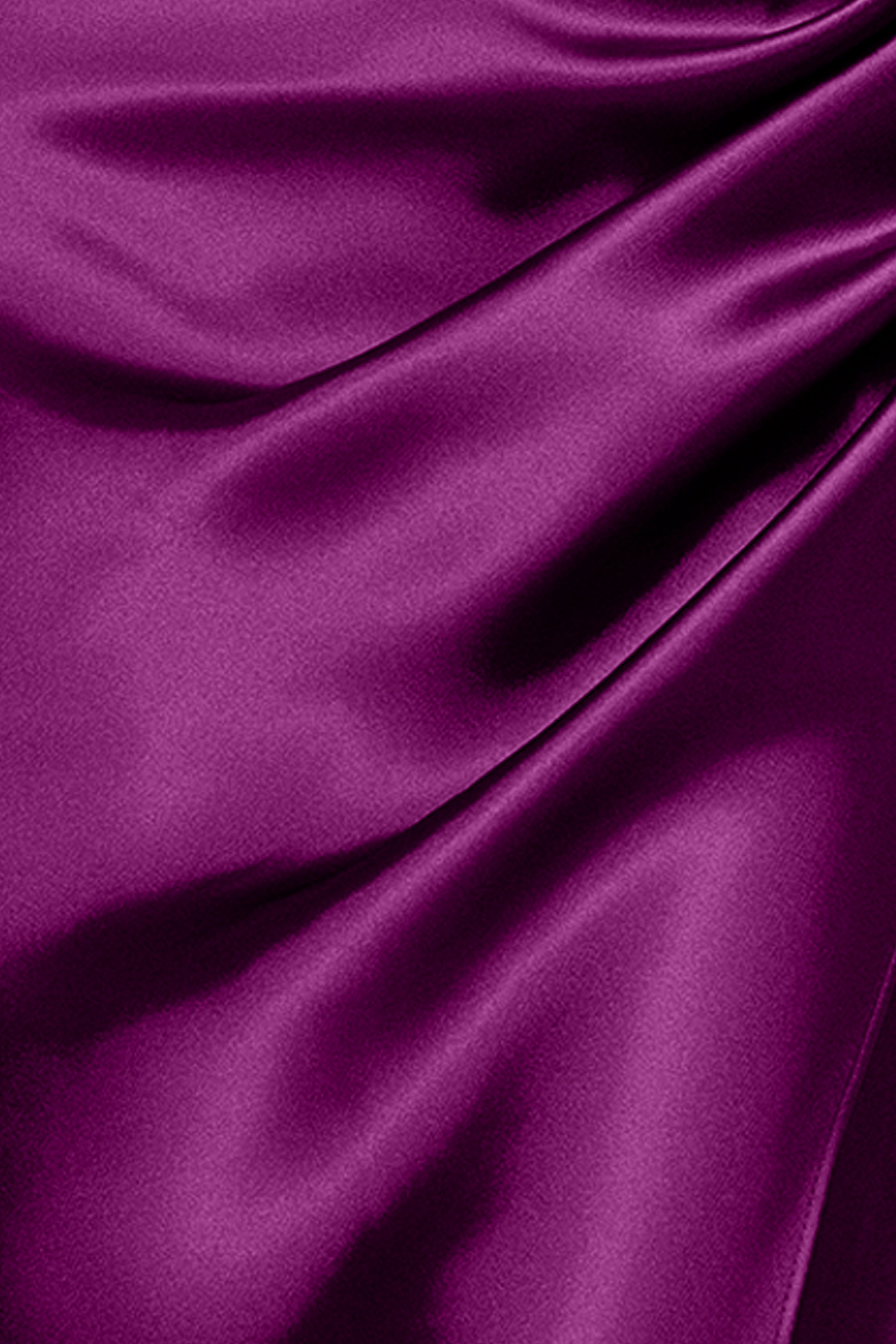 "Sofia" Satin Drop Shoulder Floor Length Dress