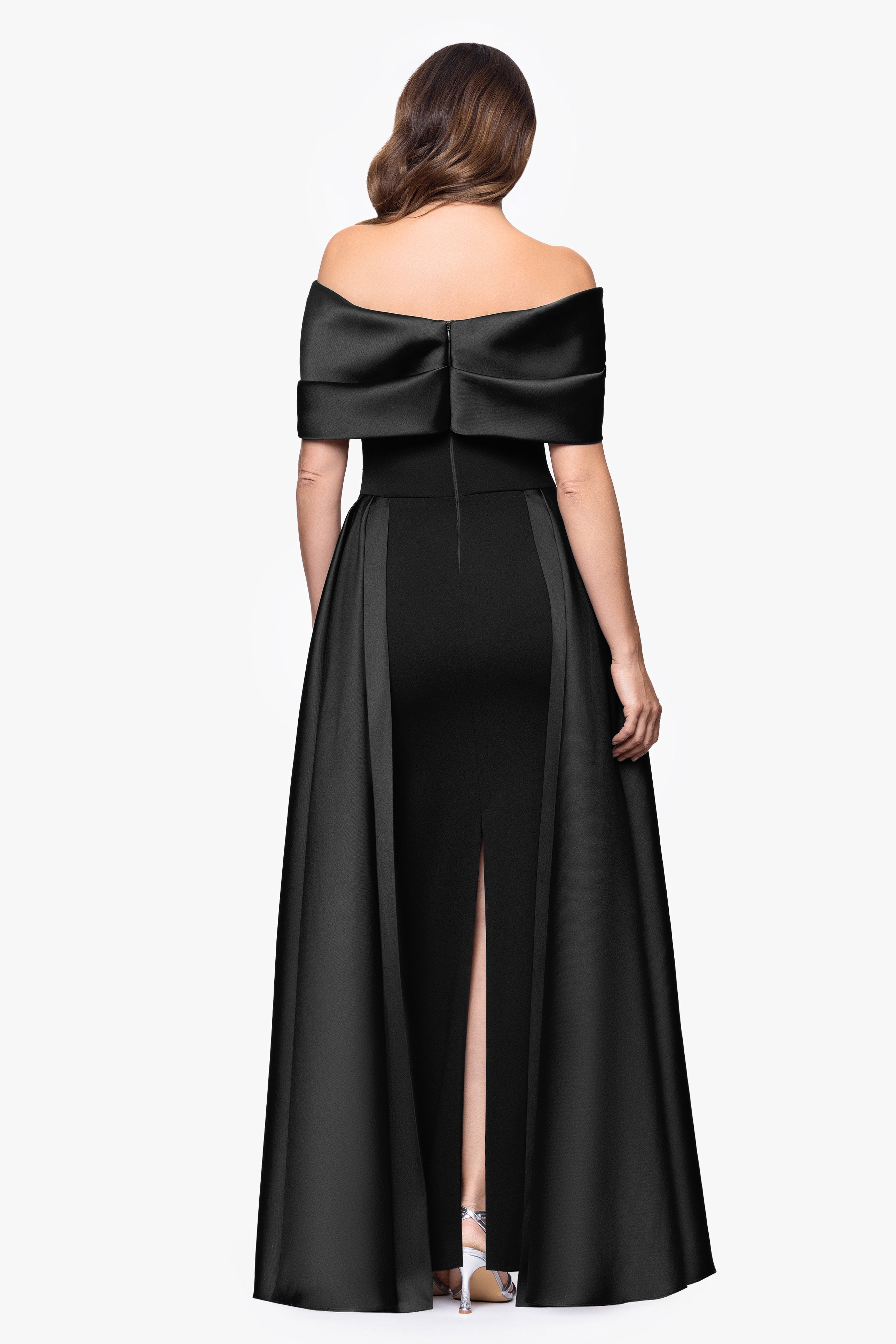 "Kendall" Scuba Crepe & Mikado Twist Dress