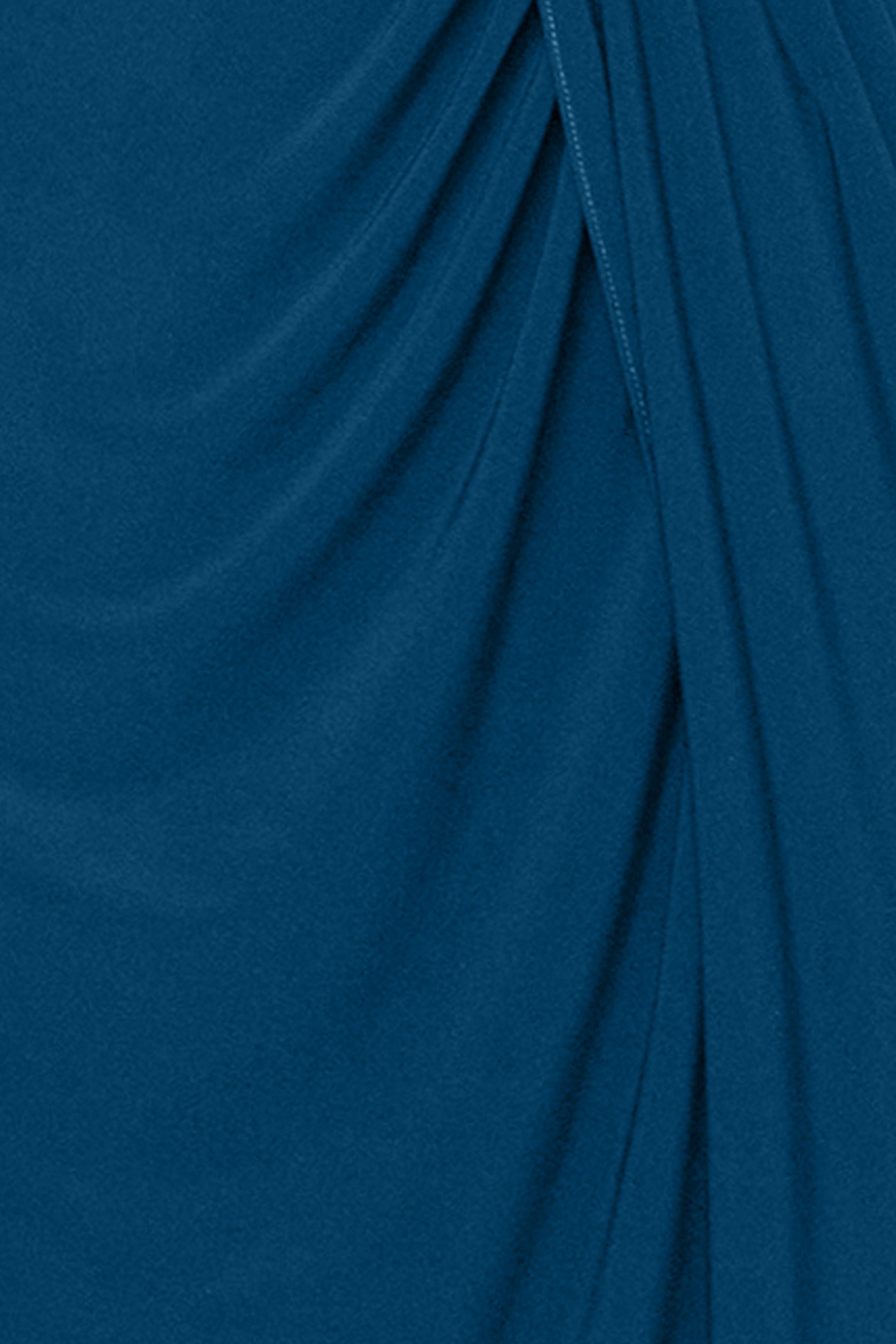 "Perry" Jersey Knit Rouched Floor Length Dress