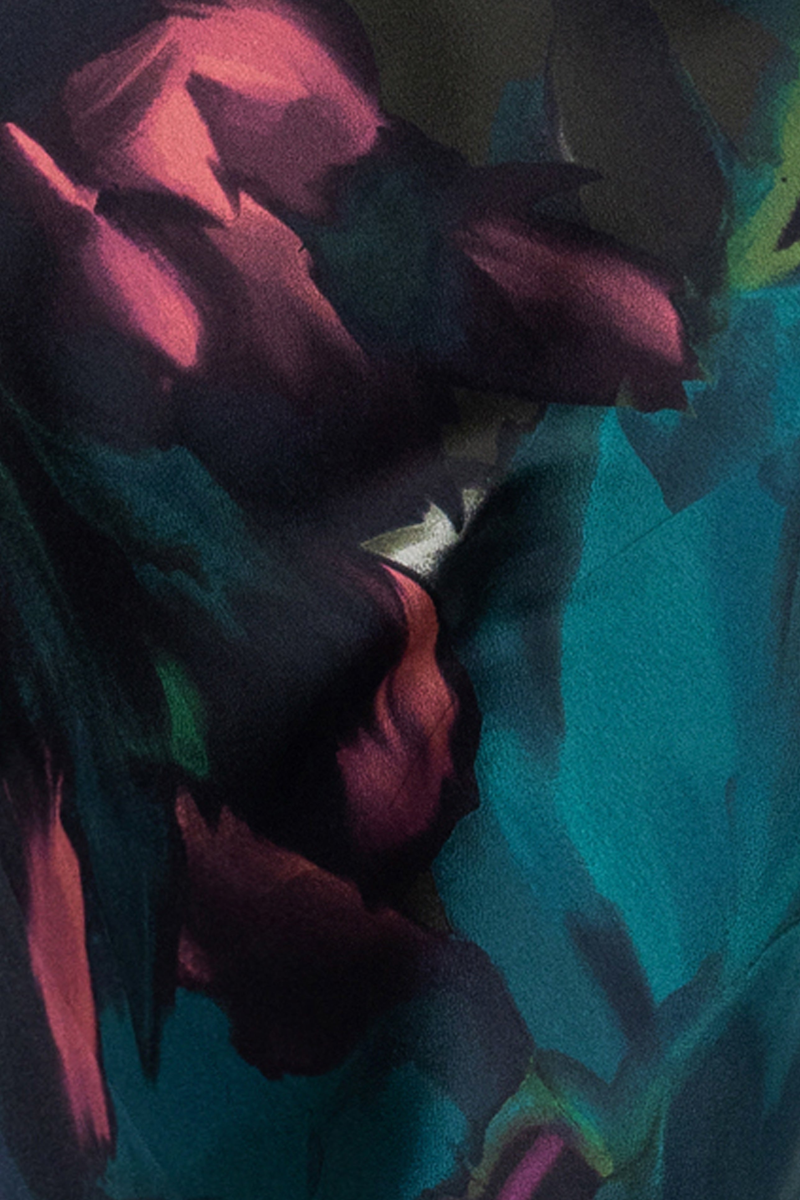 "Ariana" Abstract Hammered Satin Dress