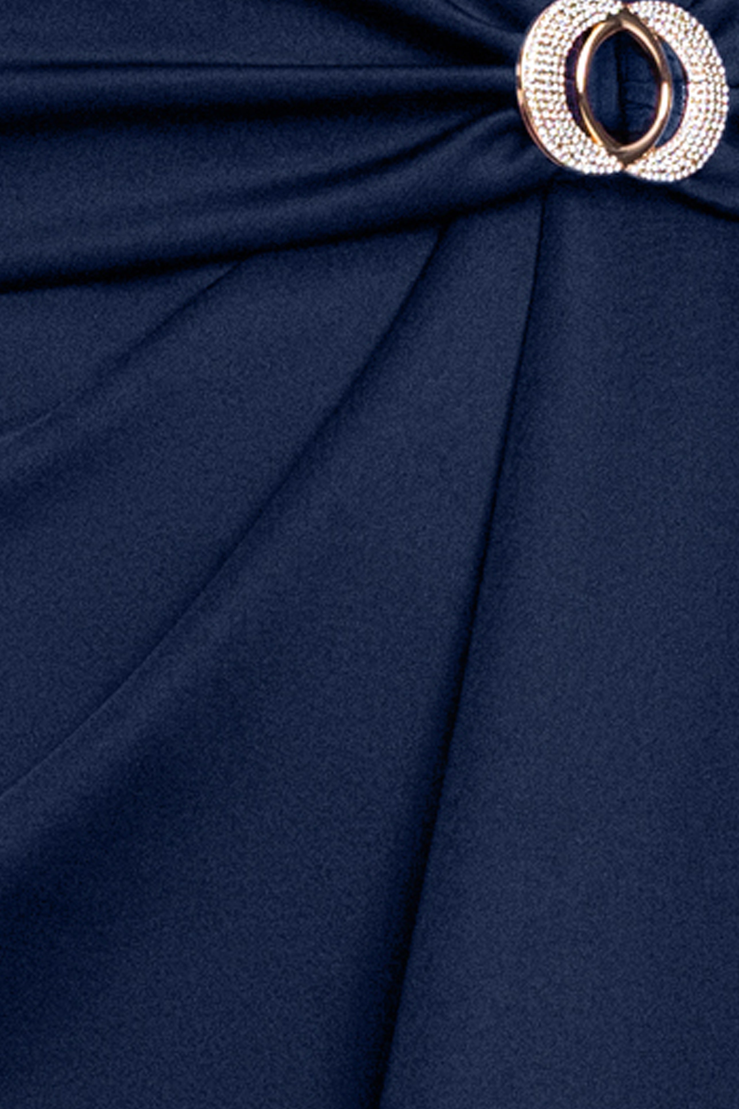 Plus "Shiloh" Techno Scuba Off Shoulder Dress