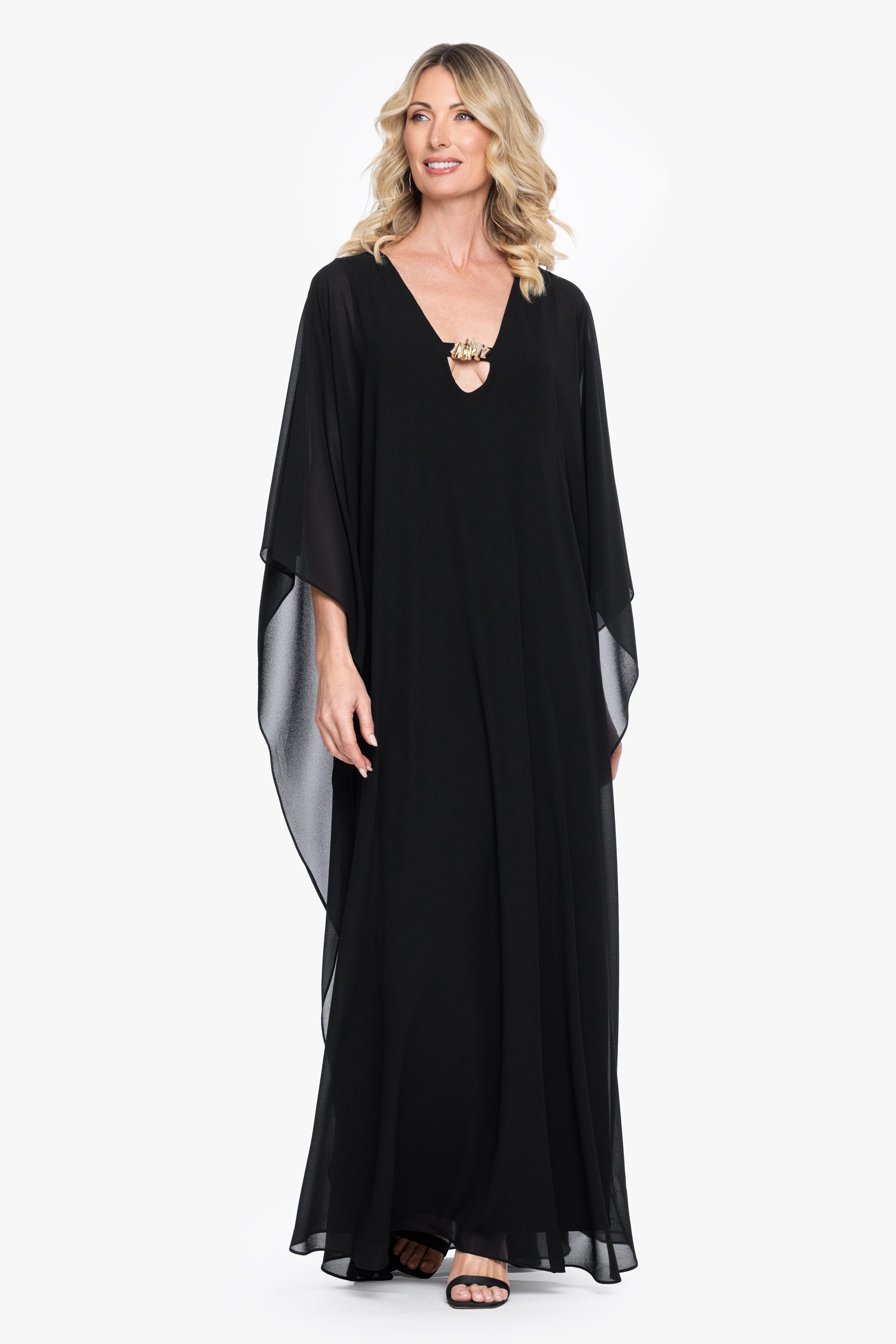 “Katherine” Souffle Chiffon Kaftan Dress