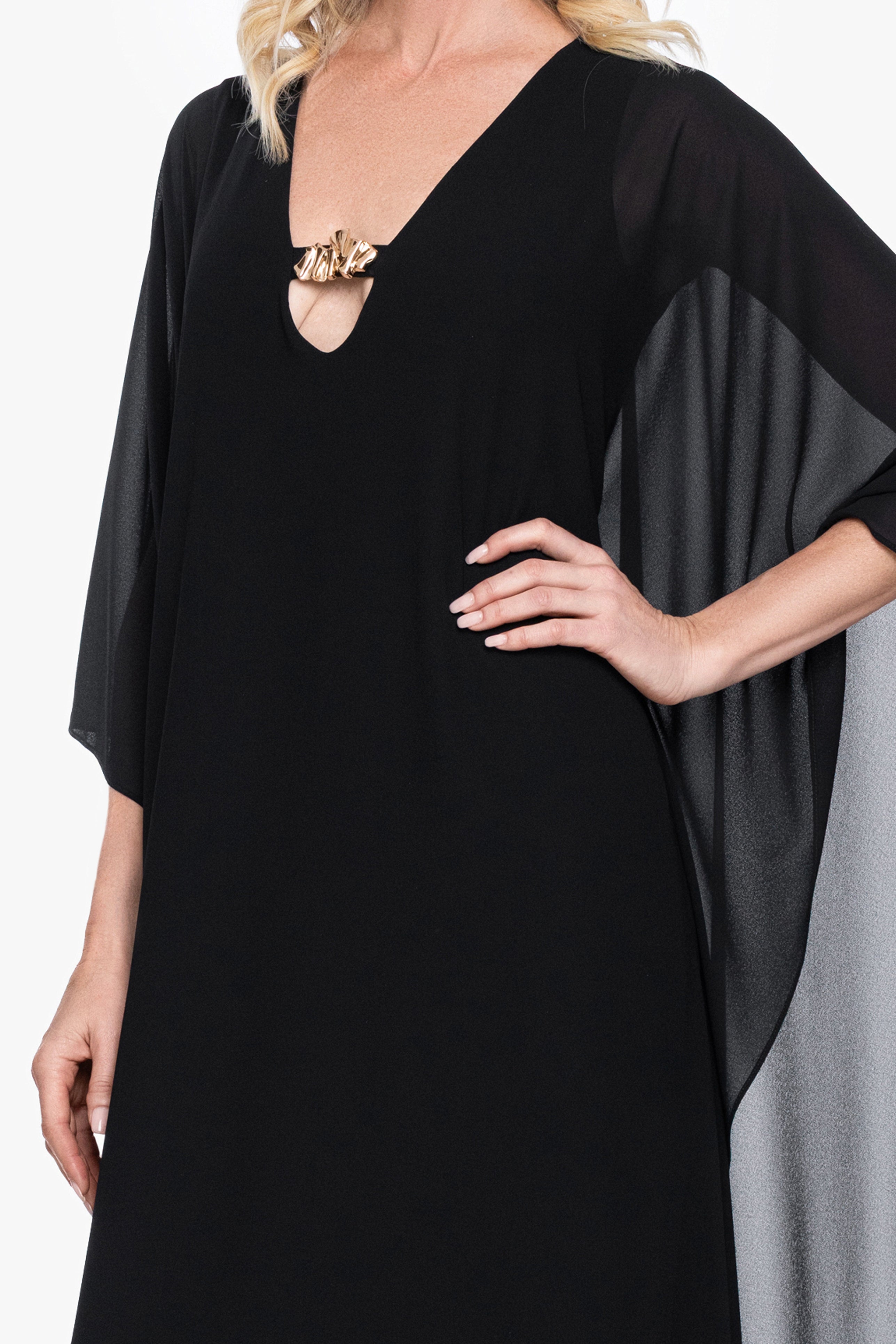 “Katherine” Souffle Chiffon Kaftan Dress