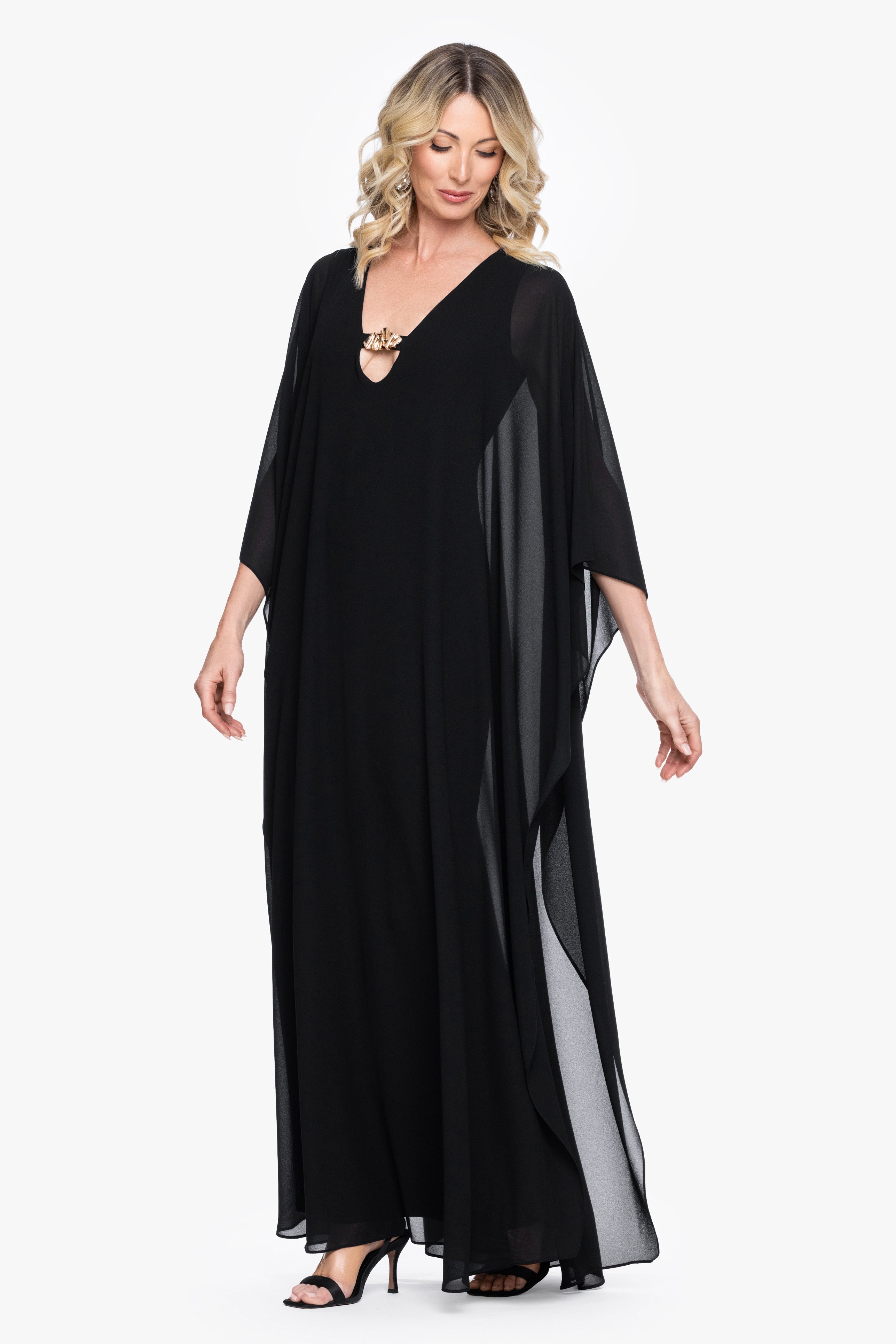 “Katherine” Souffle Chiffon Kaftan Dress