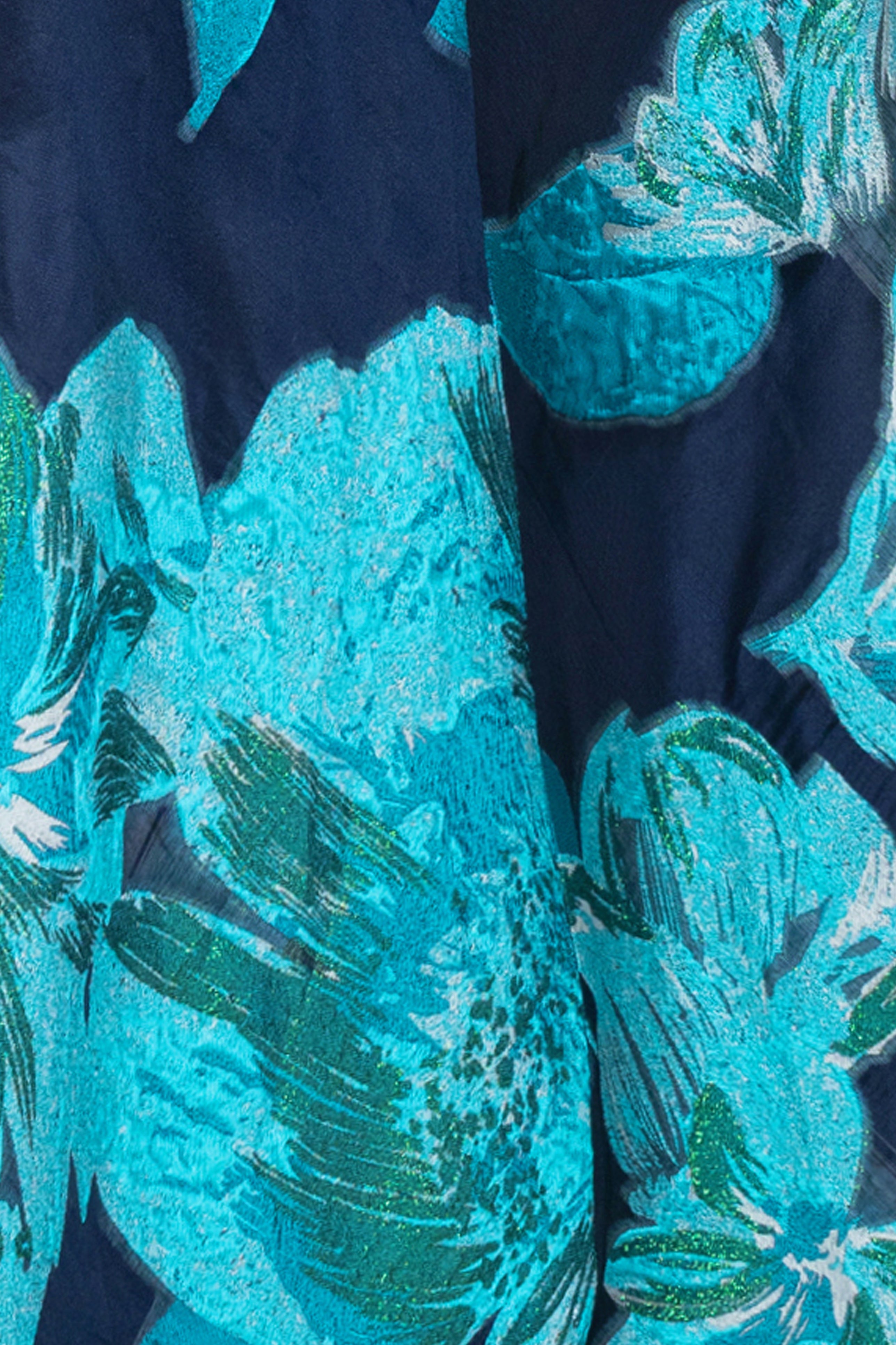 "Liza" Organza Brocade Off The Shoulder Gown